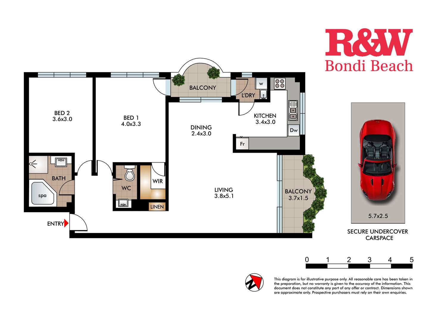 Floorplan of Homely apartment listing, 5/50-52 Beach Road, Bondi Beach NSW 2026