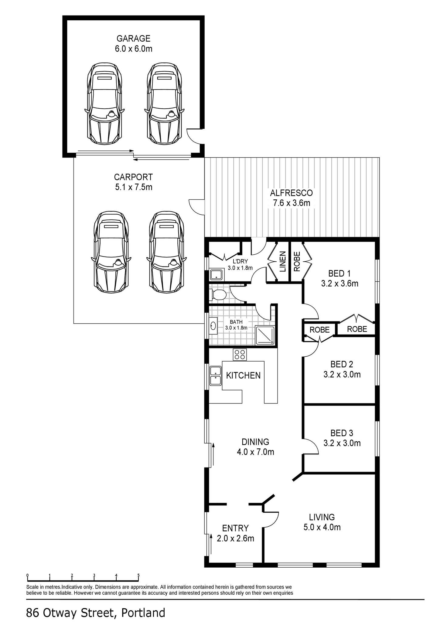 Floorplan of Homely house listing, 86 Otway Street, Portland VIC 3305
