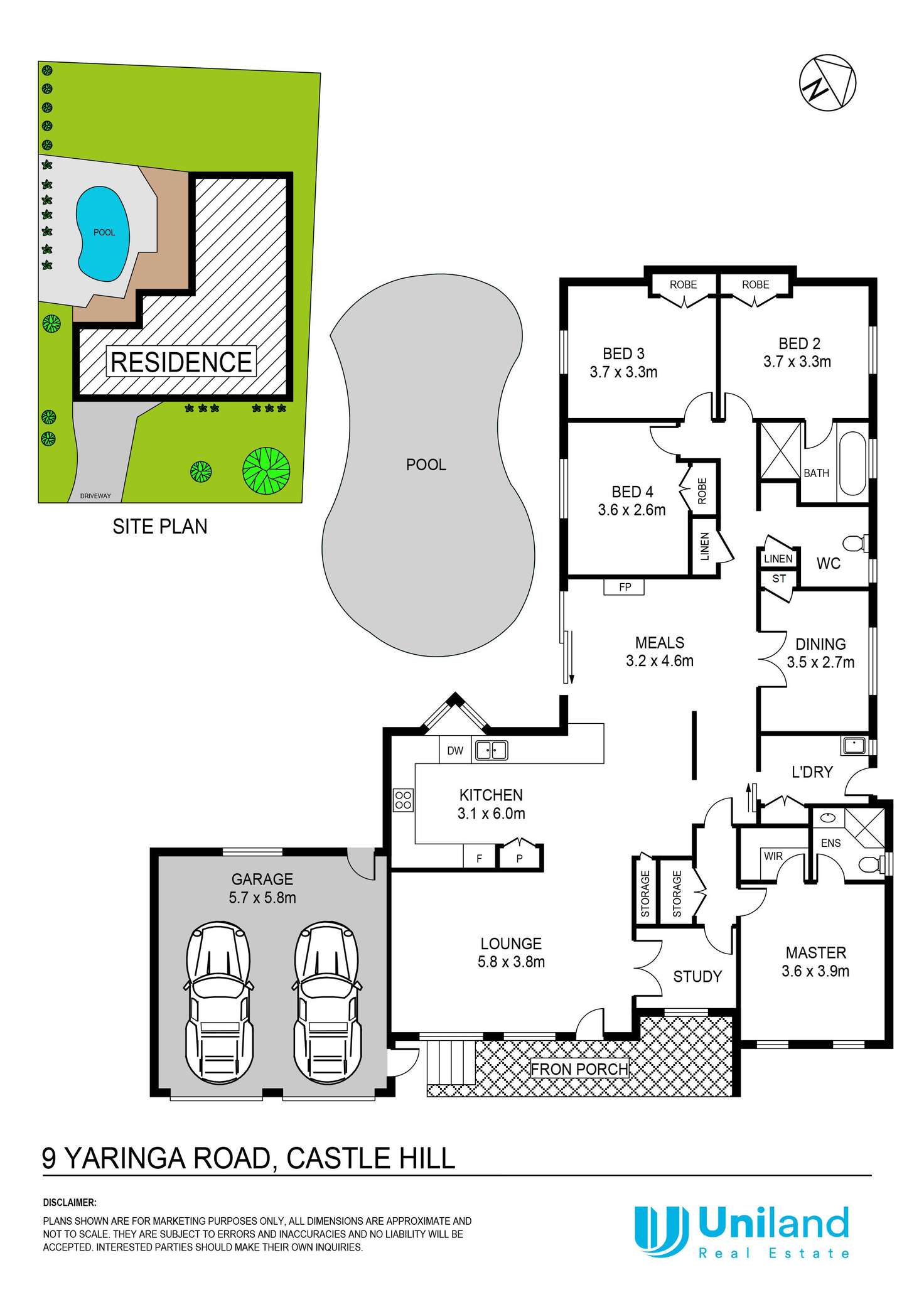 Floorplan of Homely house listing, 9 Yaringa Road, Castle Hill NSW 2154