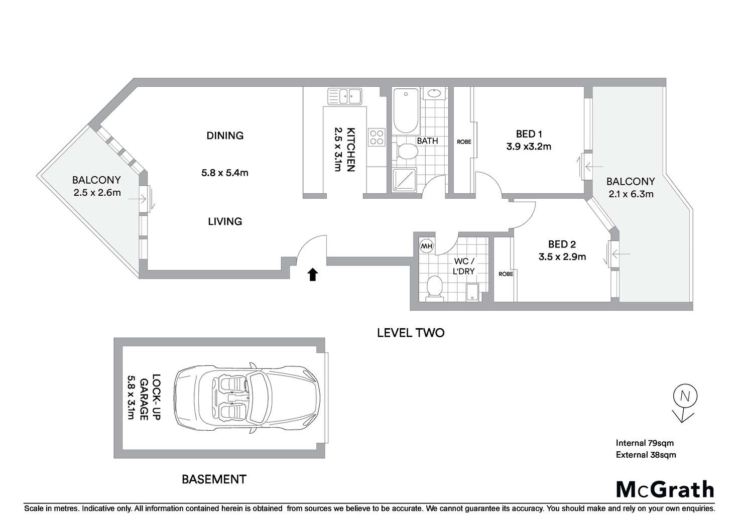 Floorplan of Homely apartment listing, 23/9 Clubb Crescent, Miranda NSW 2228