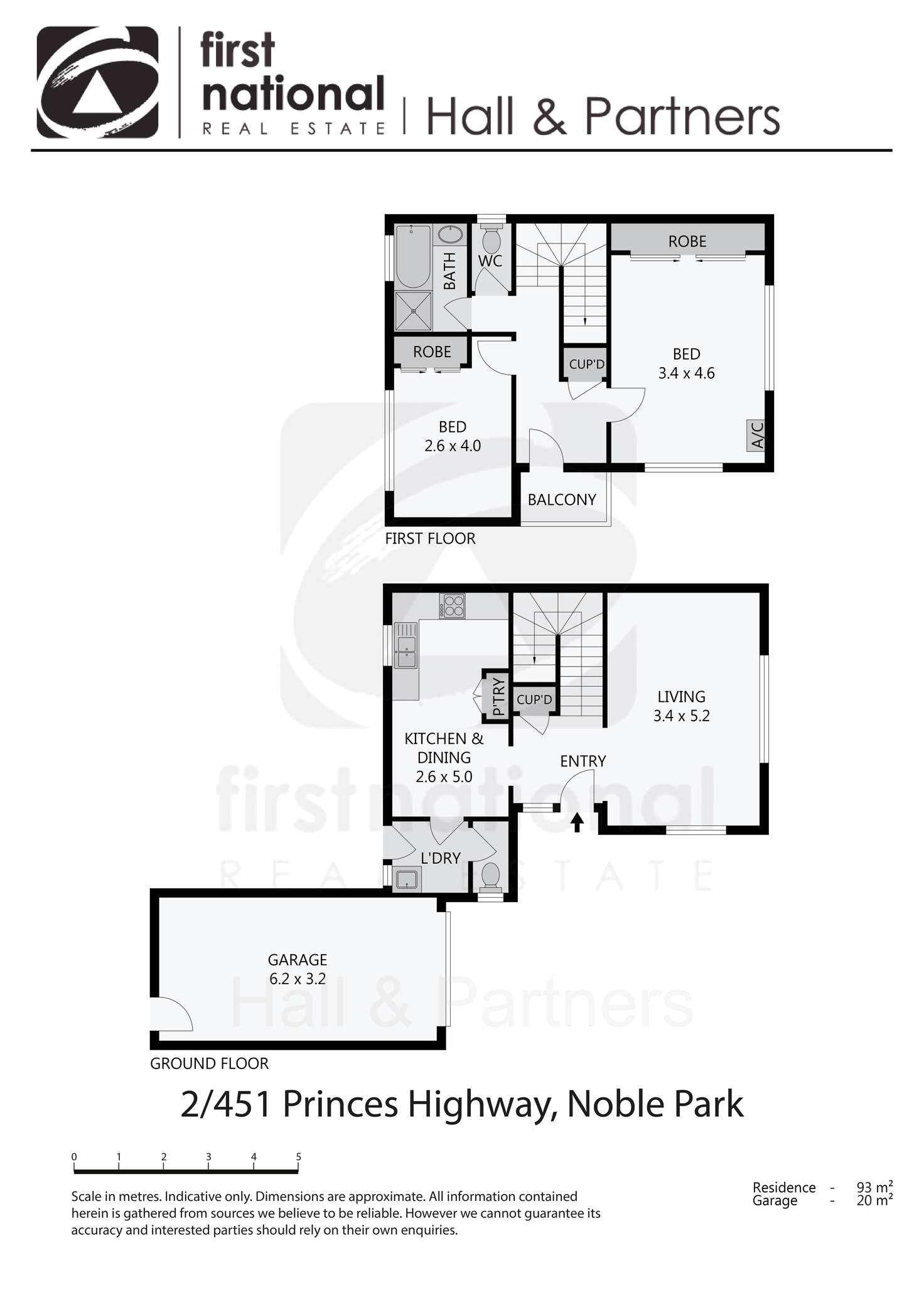 Floorplan of Homely townhouse listing, 2/451 Princes Highway, Noble Park VIC 3174