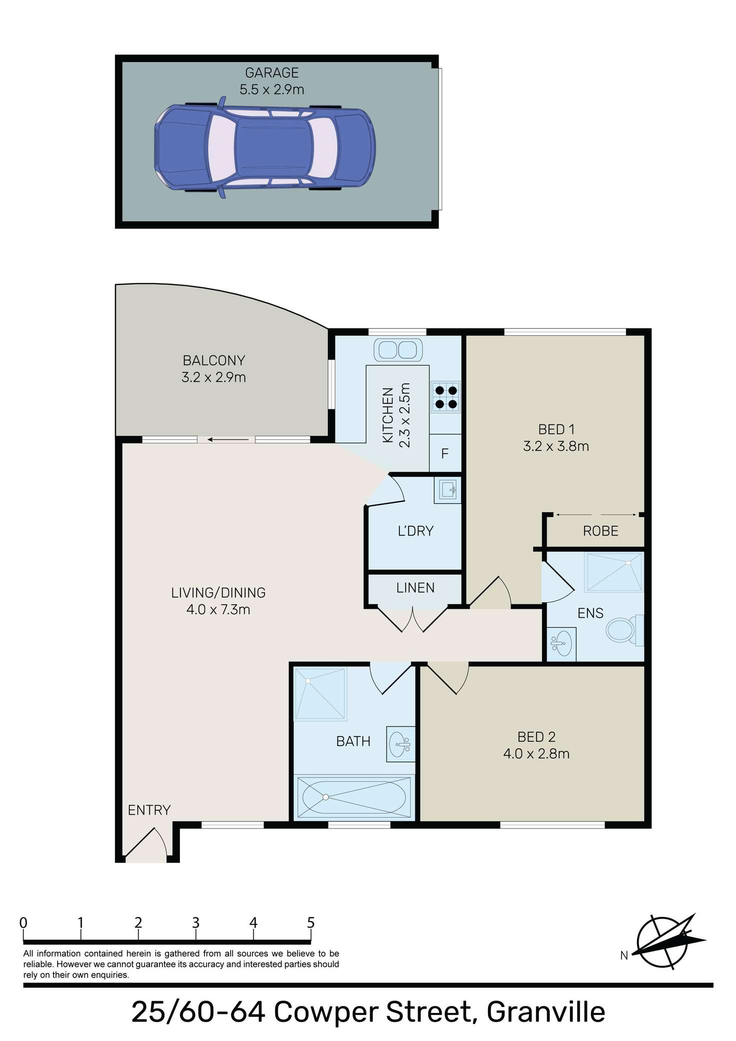Floorplan of Homely unit listing, 25/60-64 Cowper Street, Granville NSW 2142