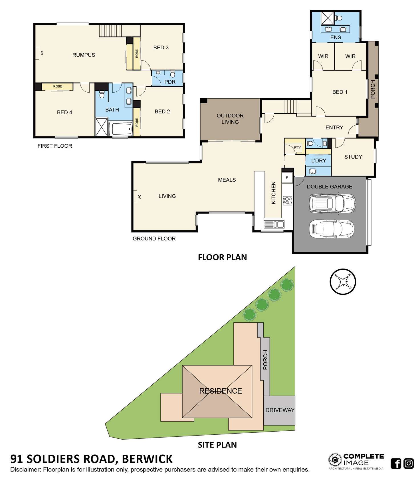 Floorplan of Homely house listing, 91 Soldiers Road, Berwick VIC 3806