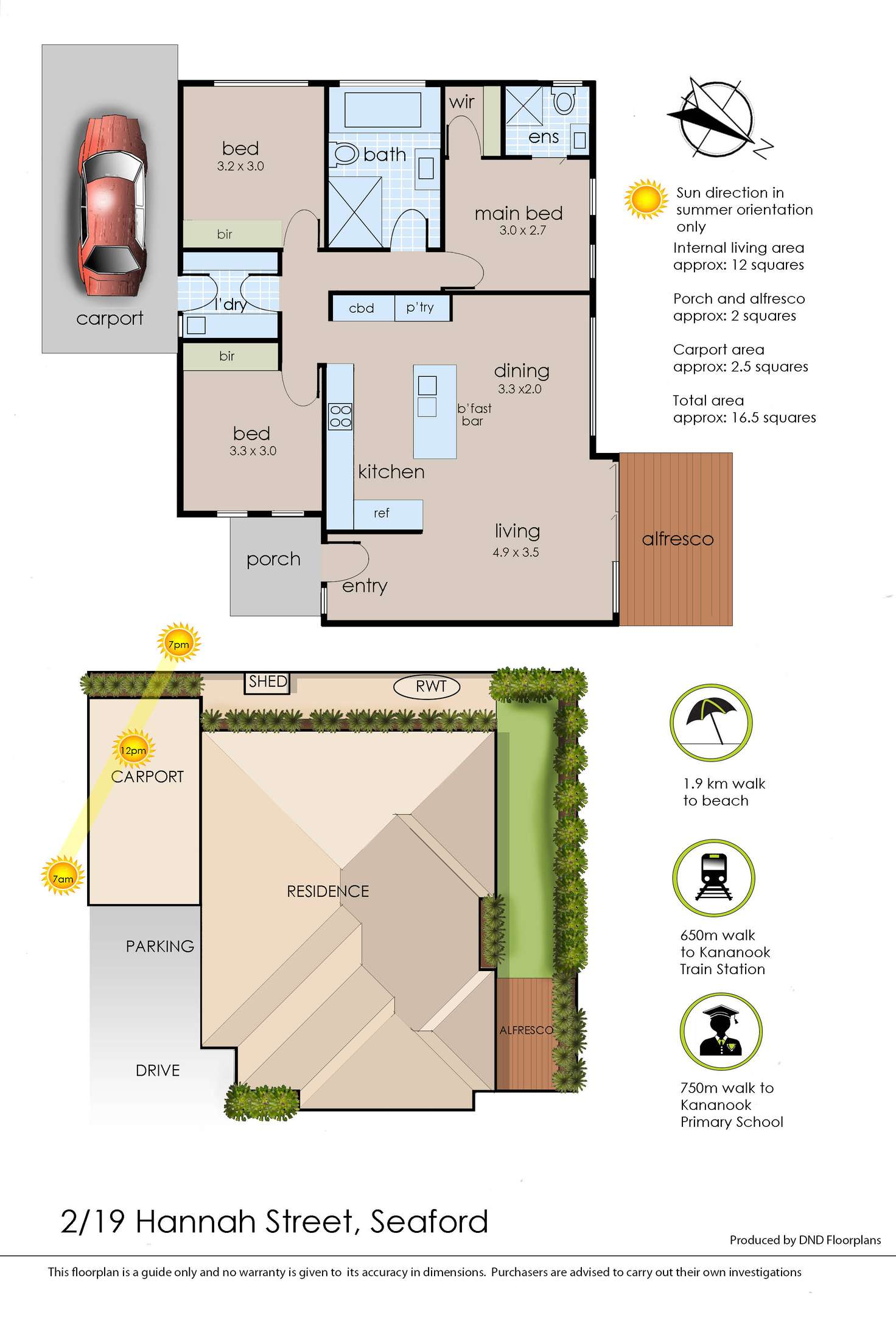 Floorplan of Homely unit listing, 2/19 Hannah Street, Seaford VIC 3198