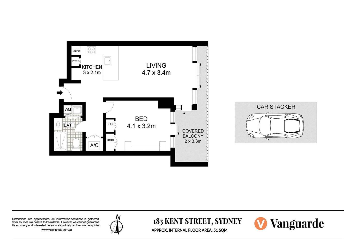 Floorplan of Homely apartment listing, 183 Kent Street, Sydney NSW 2000