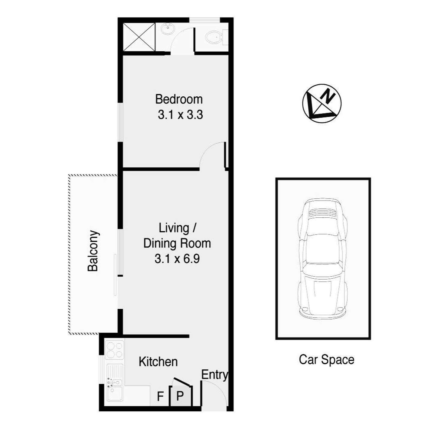 Floorplan of Homely apartment listing, 23/516 New Canterbury Road, Dulwich Hill NSW 2203