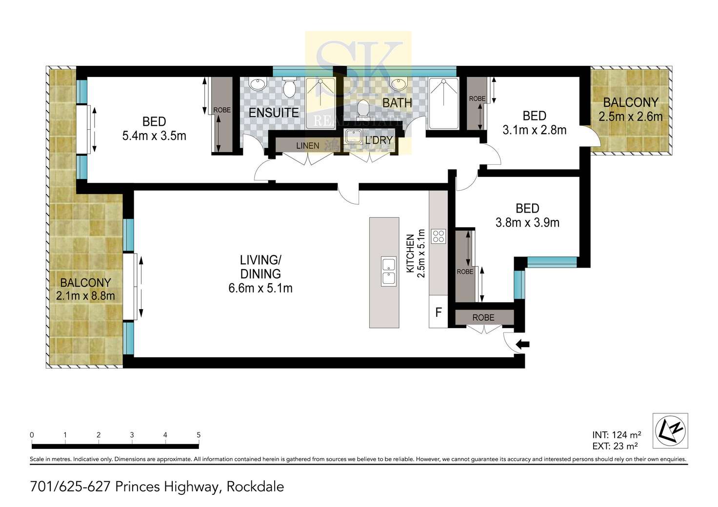 Floorplan of Homely apartment listing, 701/625-627 Princes Highway, Rockdale NSW 2216