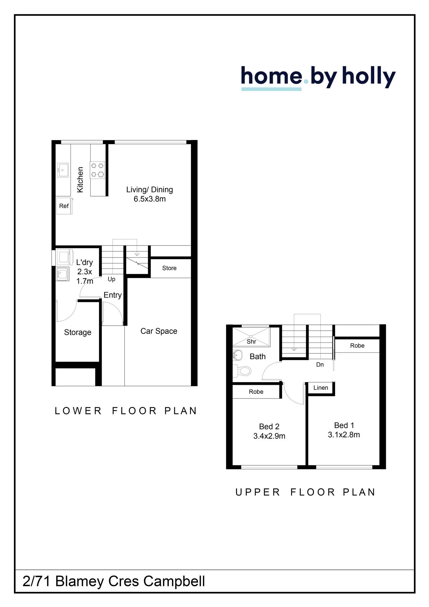 Floorplan of Homely townhouse listing, 2/71 Blamey Crescent, Campbell ACT 2612