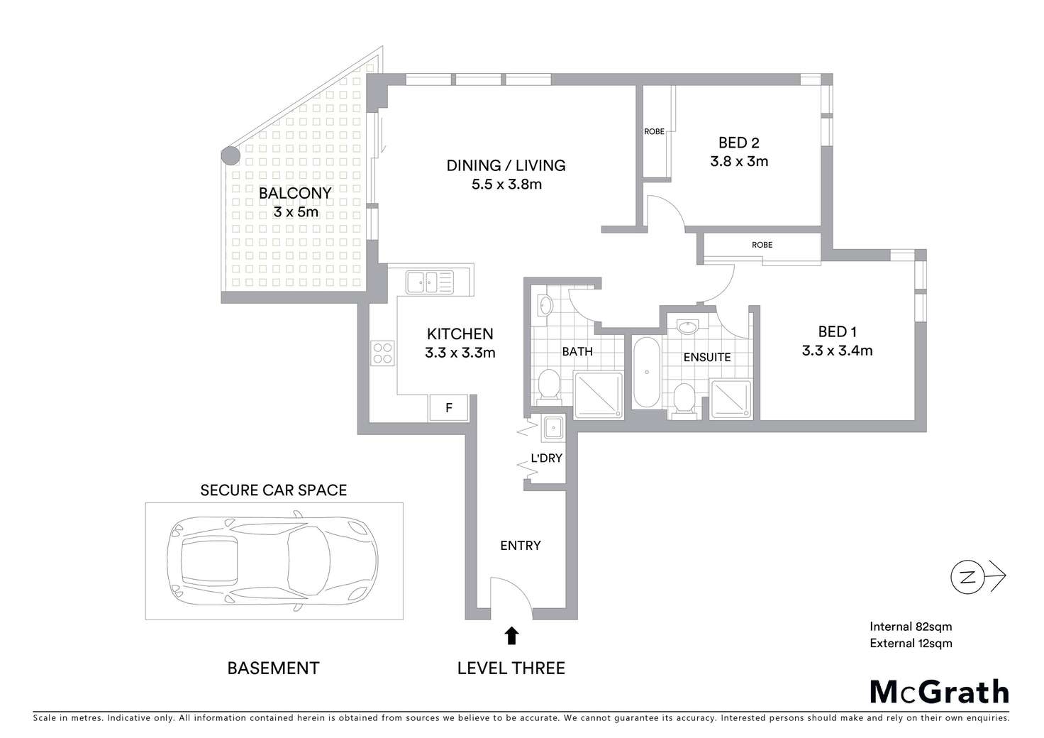 Floorplan of Homely apartment listing, Level 3/331/80 John Whiteway Drive, Gosford NSW 2250