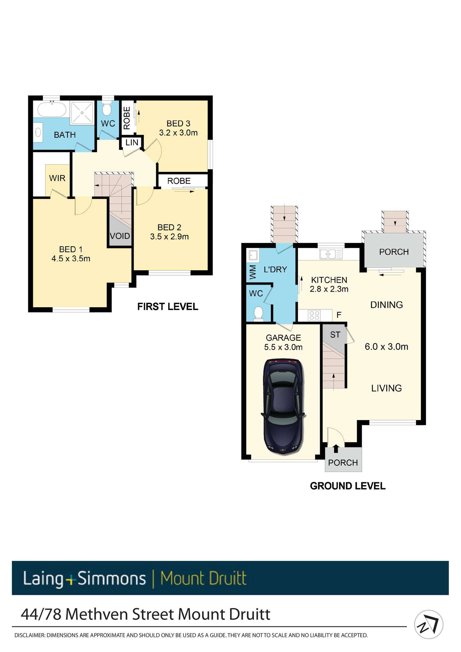 Floorplan of Homely townhouse listing, 44/78 Methven Street, Mount Druitt NSW 2770