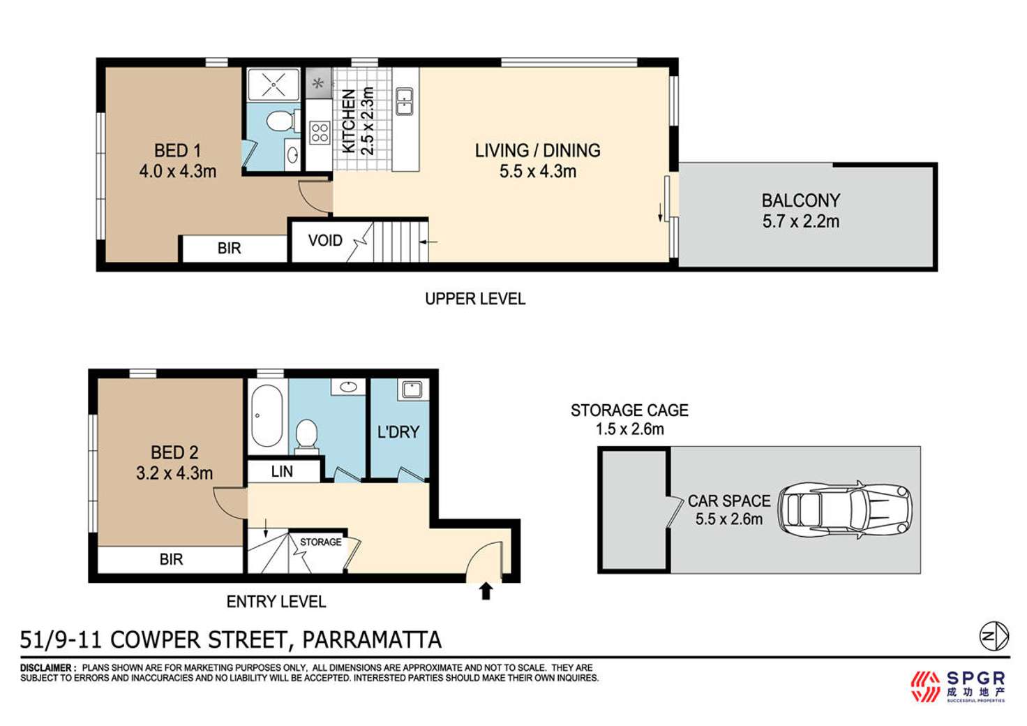 Floorplan of Homely apartment listing, 51/9-11 Cowper Street, Parramatta NSW 2150