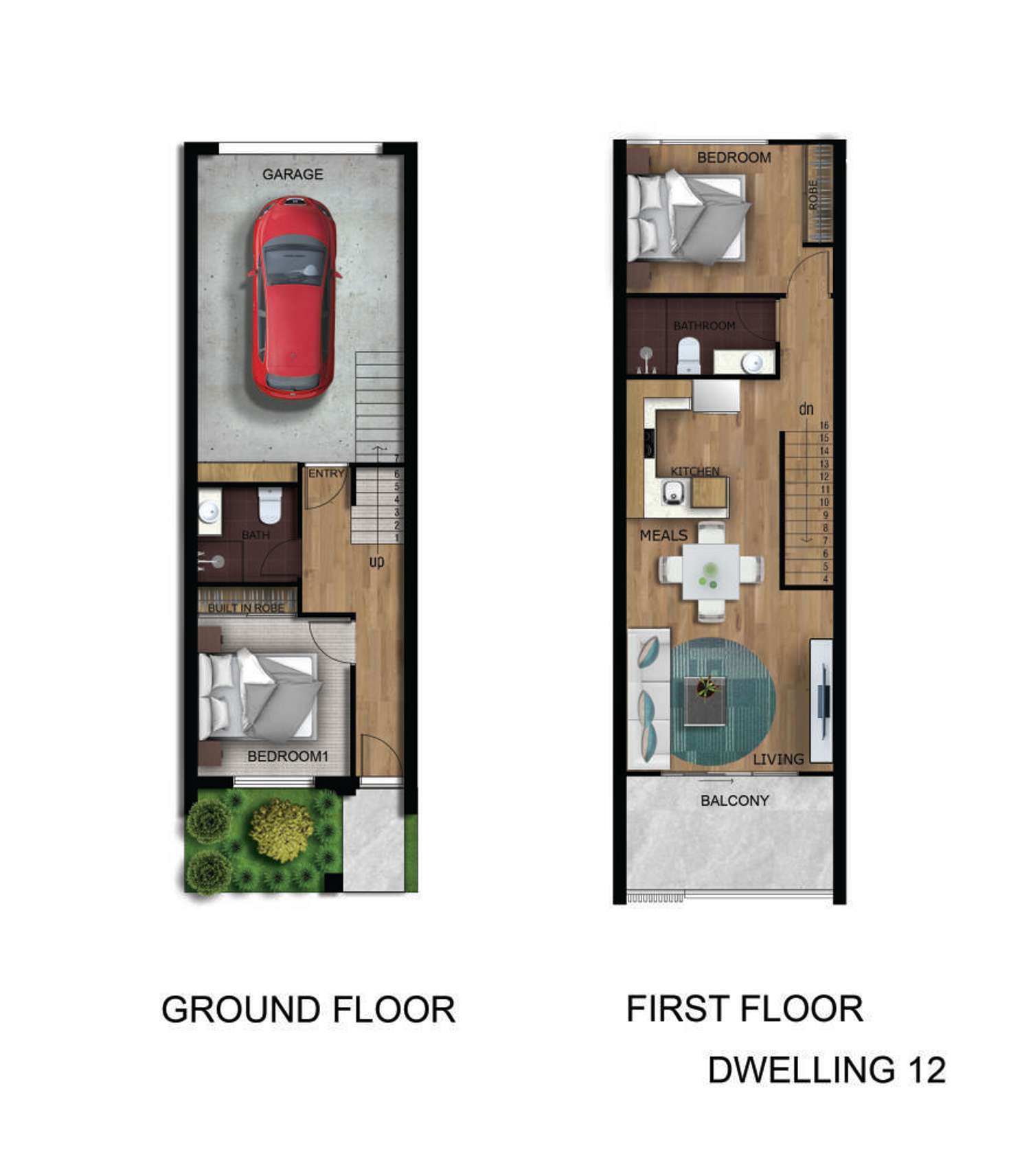 Floorplan of Homely townhouse listing, 19 Meyers Walk, Craigieburn VIC 3064