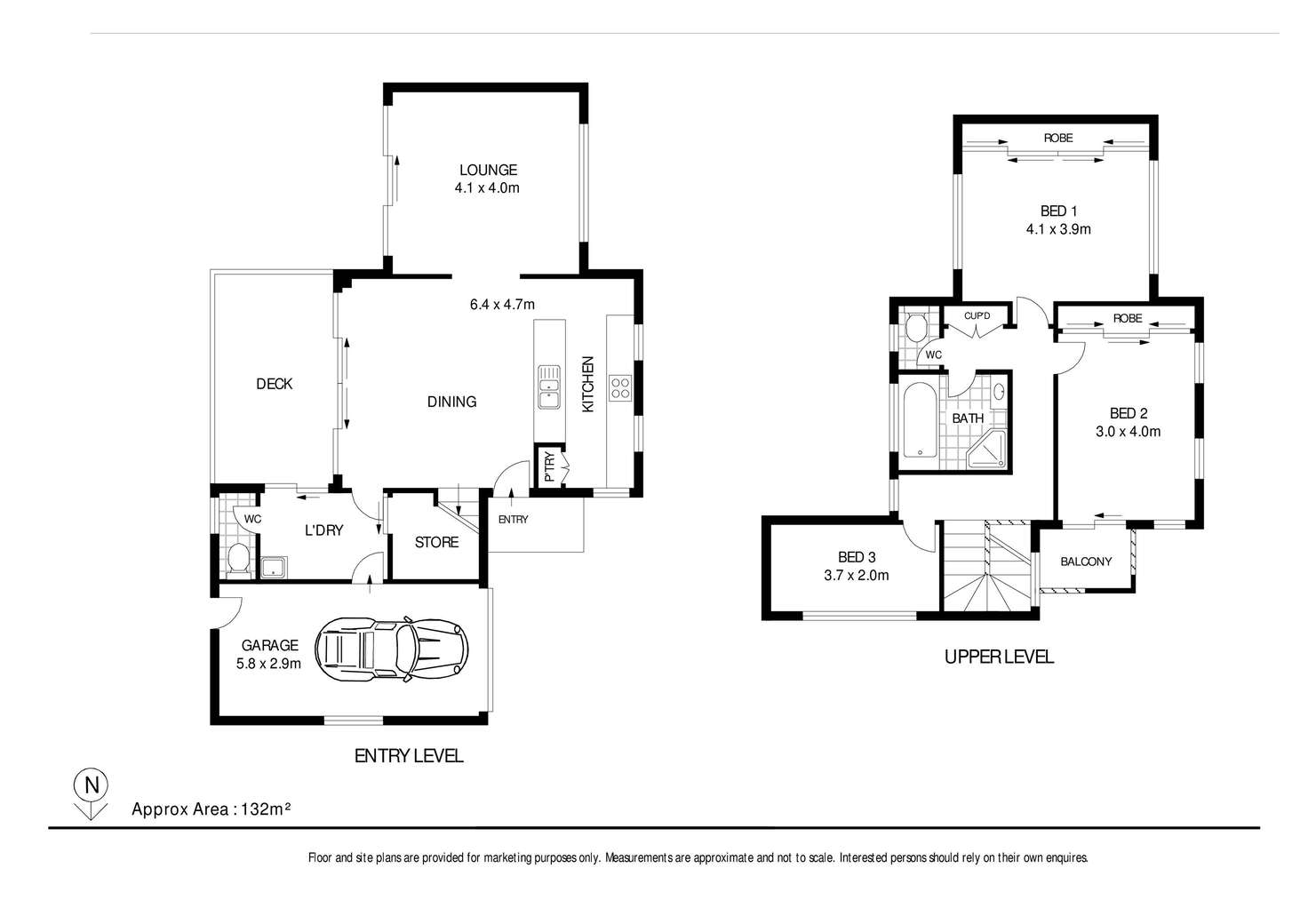 Floorplan of Homely townhouse listing, 2/4 Carnley Avenue, New Lambton NSW 2305