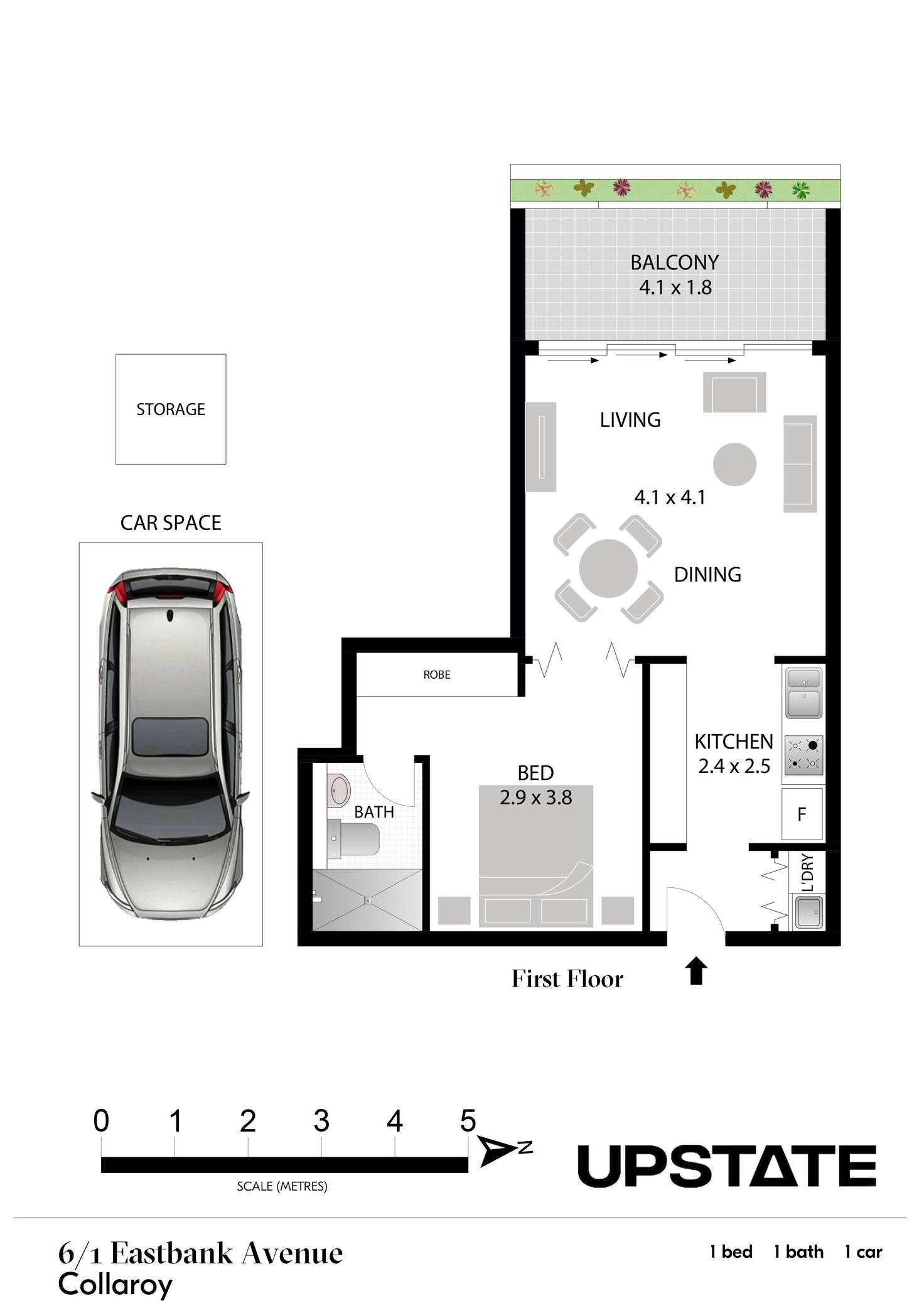 Floorplan of Homely unit listing, 6/1 Eastbank Avenue, Collaroy NSW 2097