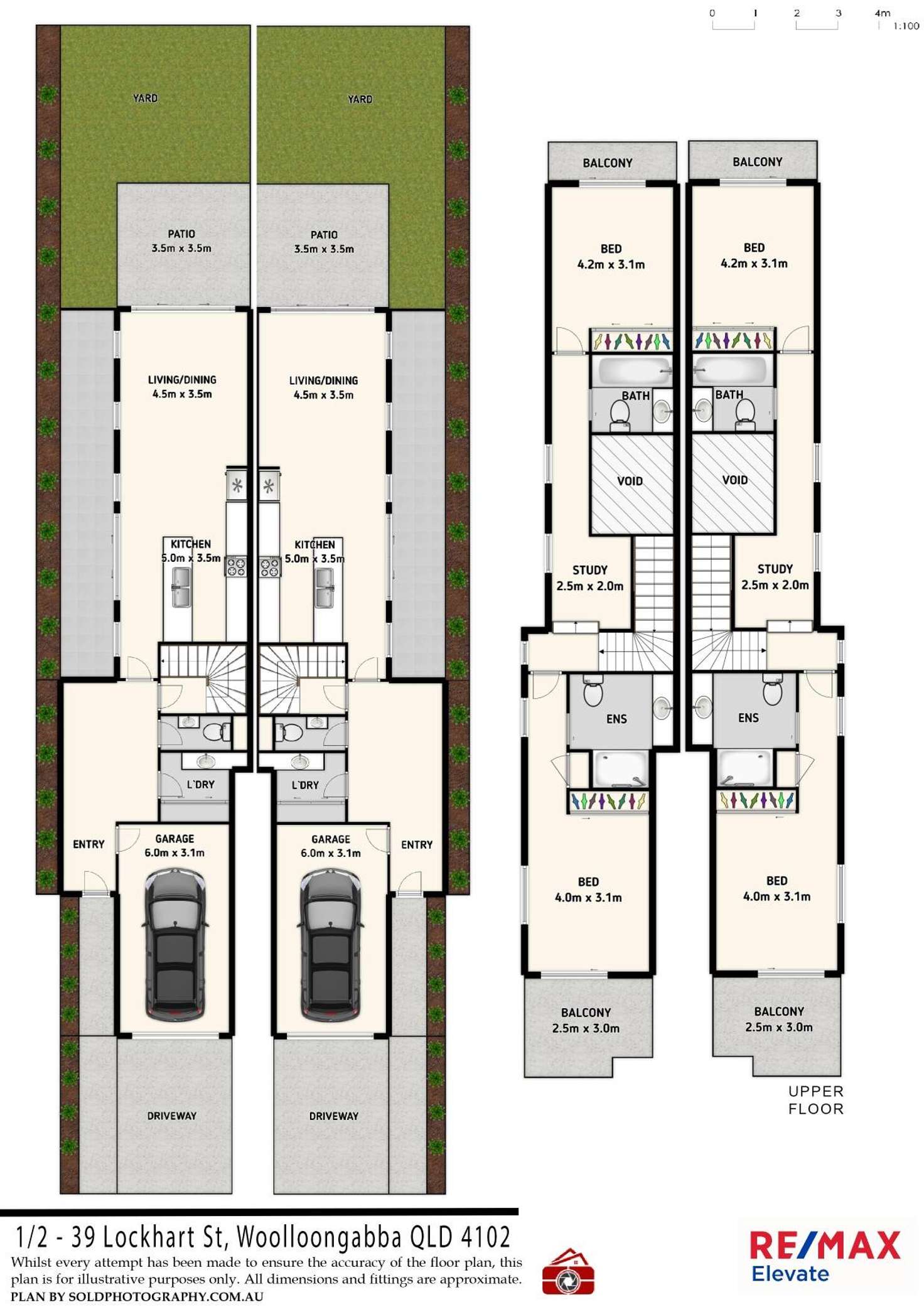 Floorplan of Homely semiDetached listing, 39 Lockhart Street, Woolloongabba QLD 4102