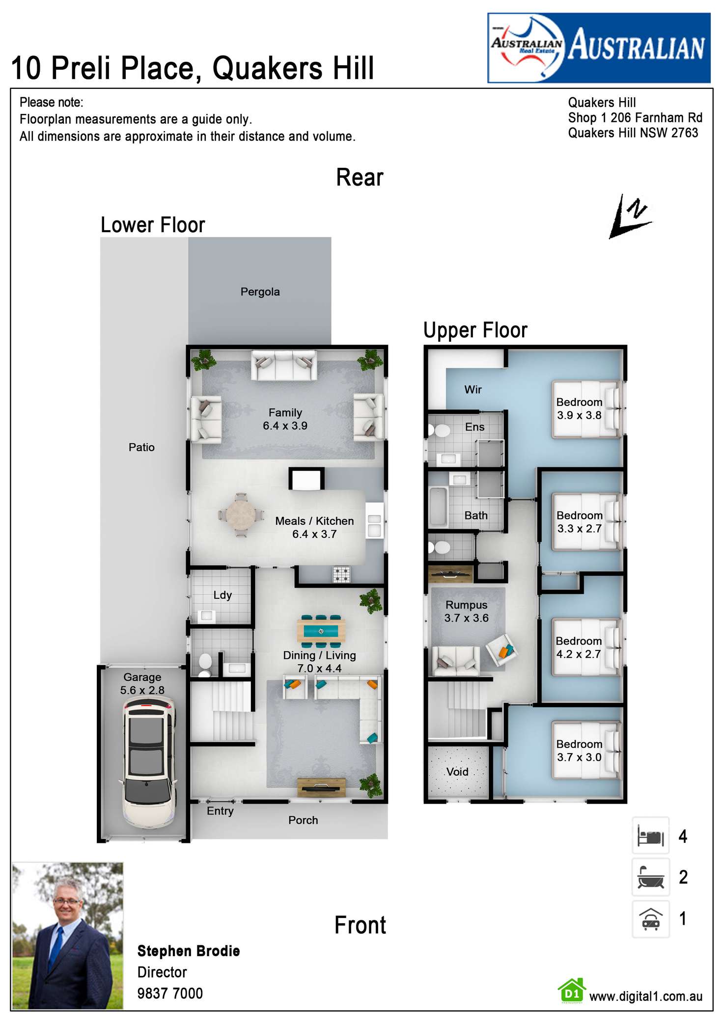 Floorplan of Homely house listing, 10 Preli Place, Quakers Hill NSW 2763
