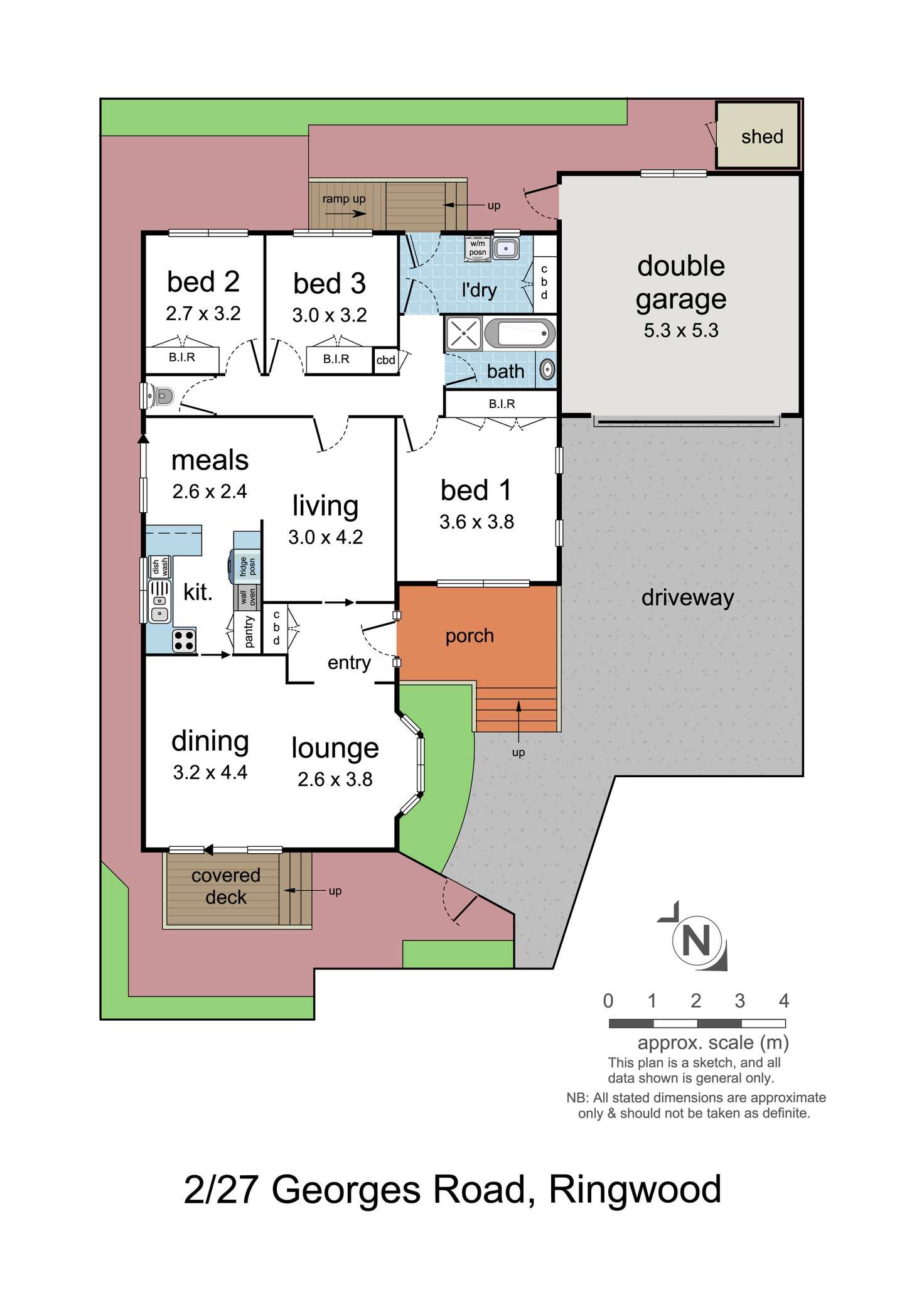 Floorplan of Homely unit listing, 2/27 Georges Road, Ringwood VIC 3134