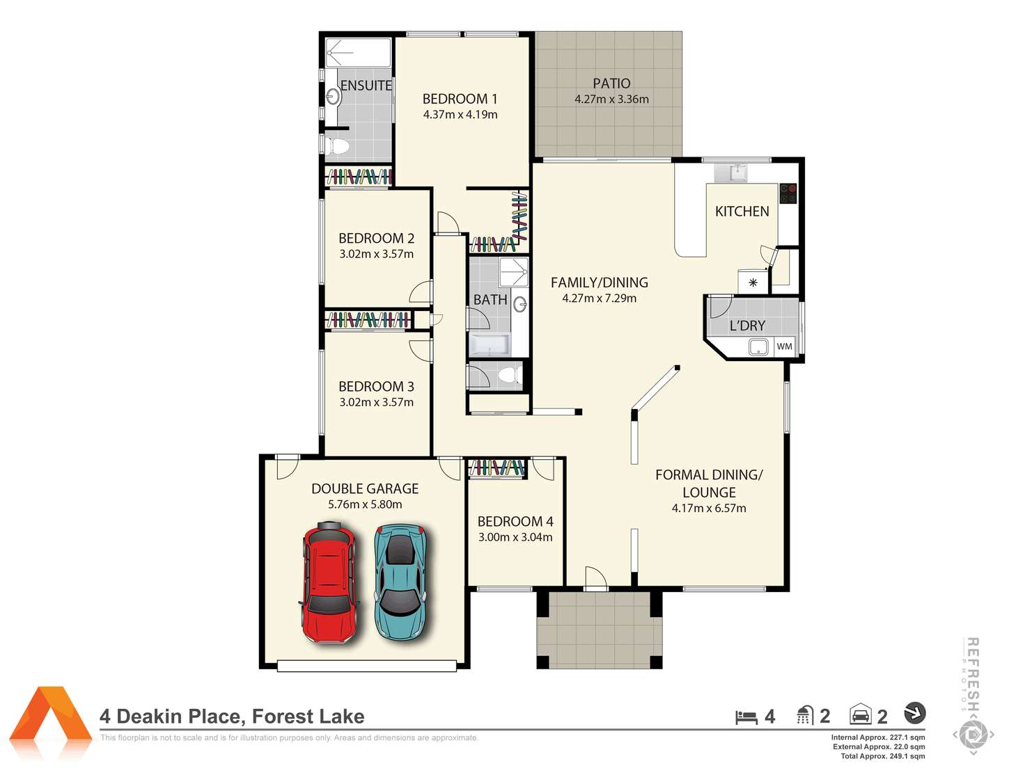 Floorplan of Homely house listing, 4 Deakin Place, Forest Lake QLD 4078