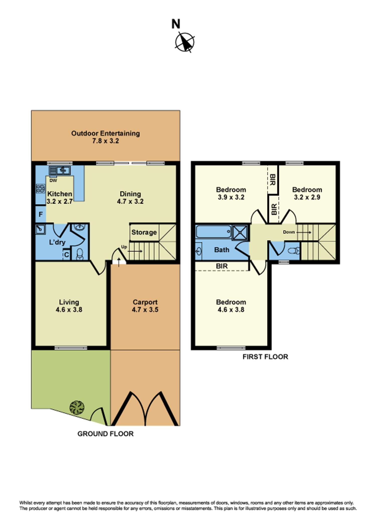 Floorplan of Homely townhouse listing, 5/27 Marnoo Street, Braybrook VIC 3019