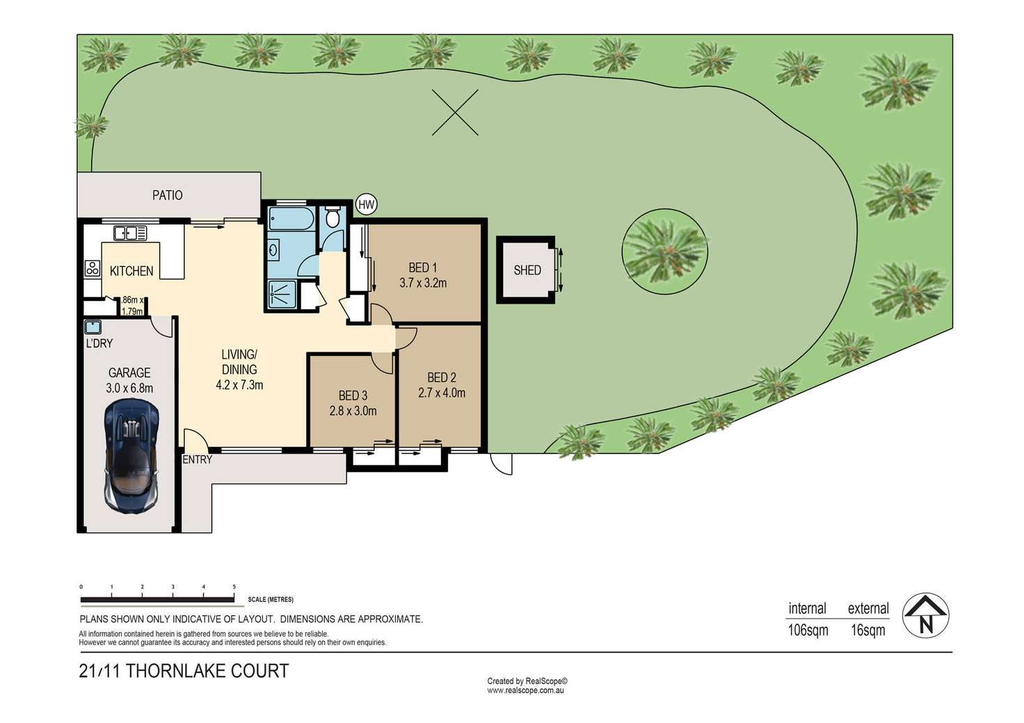Floorplan of Homely townhouse listing, 21/11 Thornlake Court, Tingalpa QLD 4173