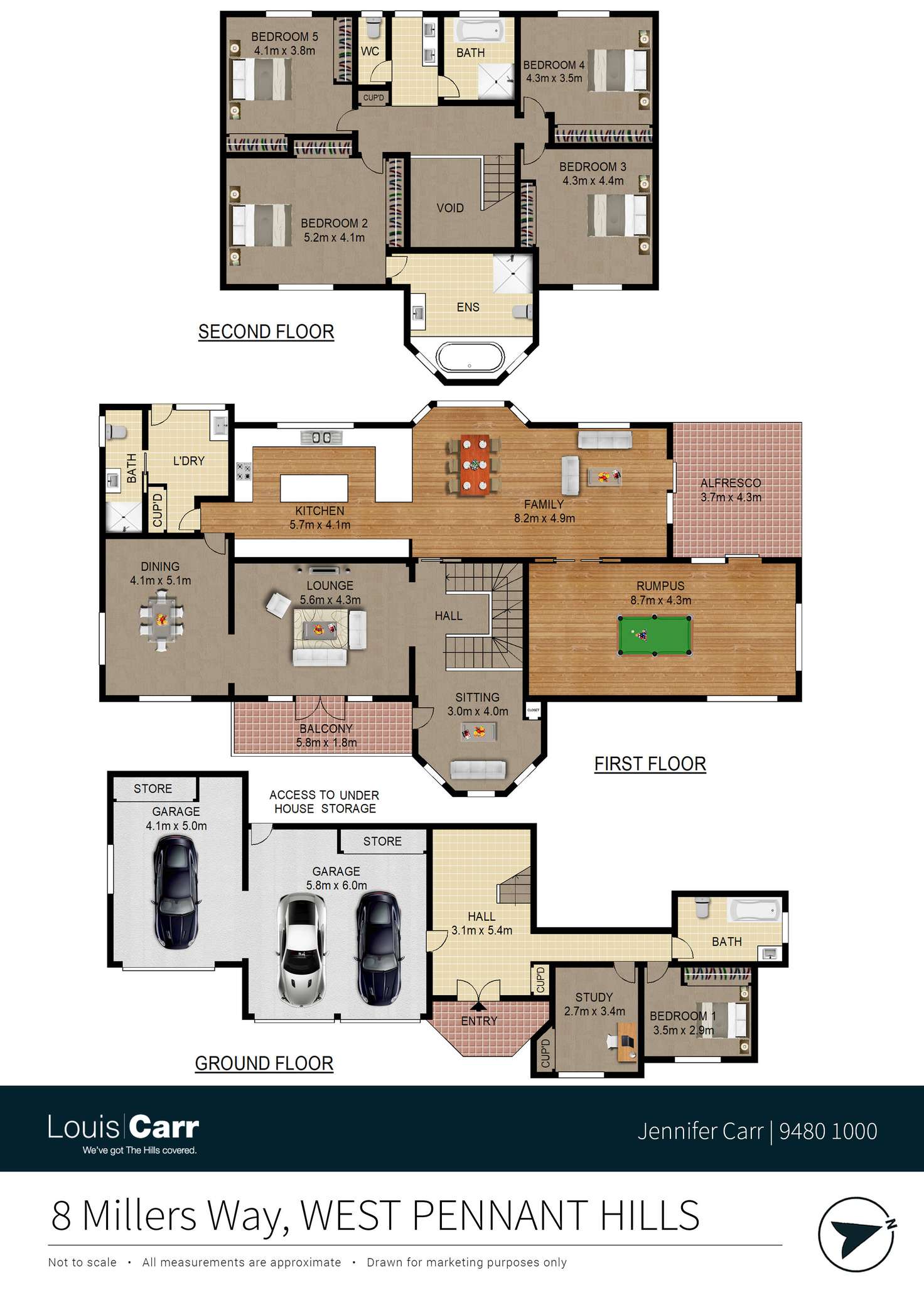 Floorplan of Homely house listing, 8 Millers Way, West Pennant Hills NSW 2125