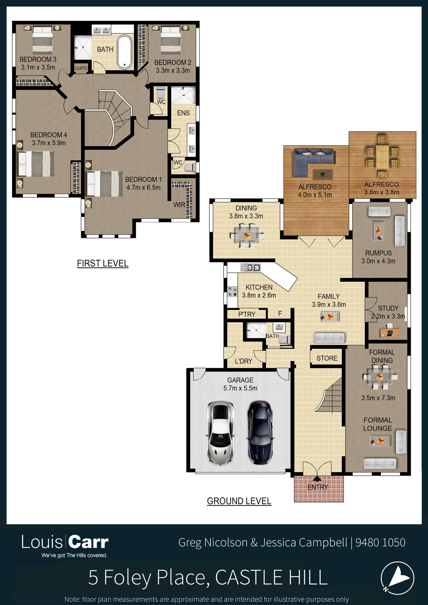 Floorplan of Homely house listing, 5 Foley Place, Castle Hill NSW 2154