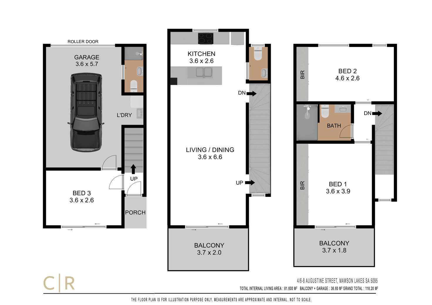 Floorplan of Homely apartment listing, 4/6-8 Augustine Street, Mawson Lakes SA 5095
