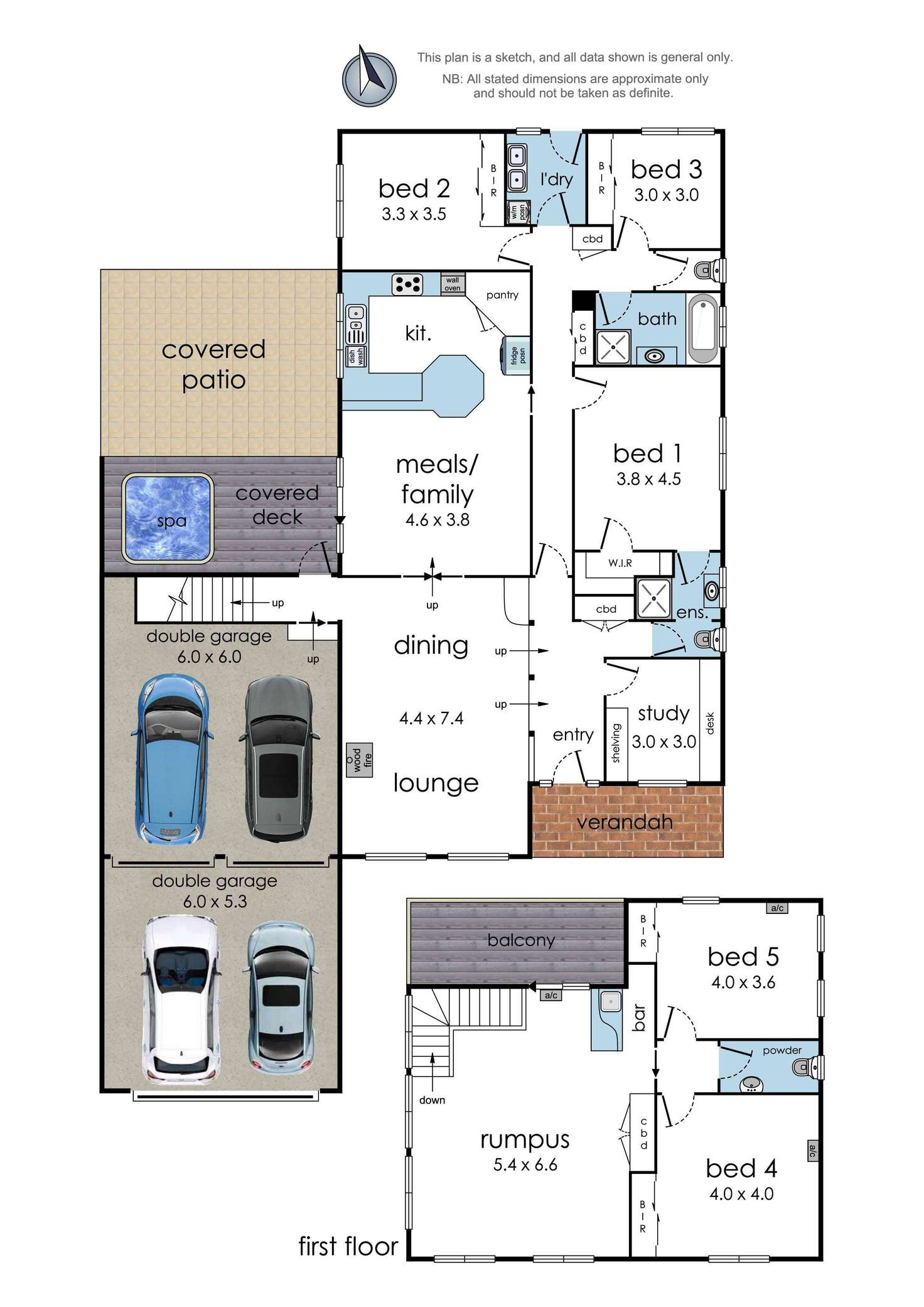 Floorplan of Homely house listing, 5 Monterey Place, Ringwood North VIC 3134