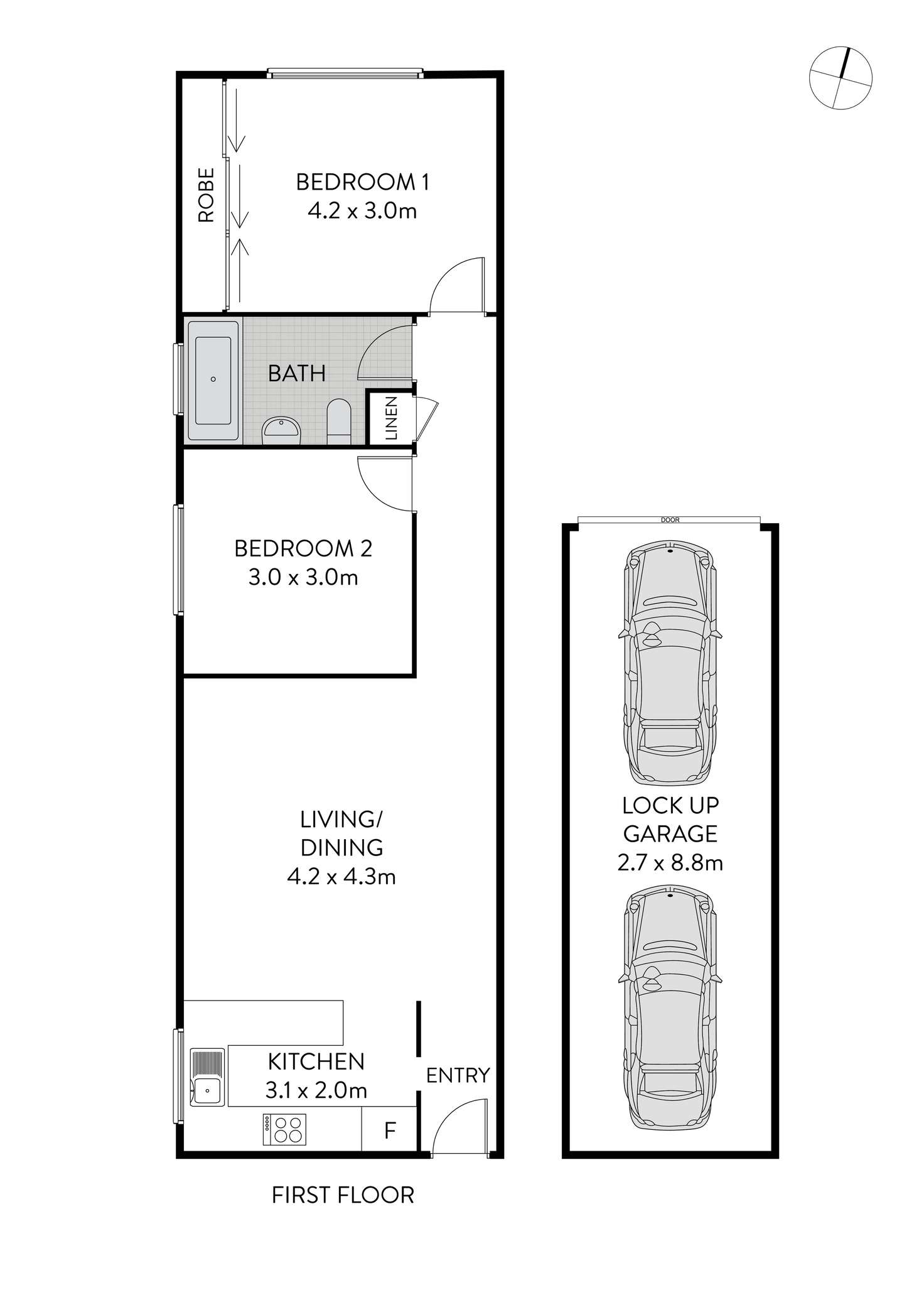 Floorplan of Homely apartment listing, 3/43 Herbert Street, Summer Hill NSW 2130