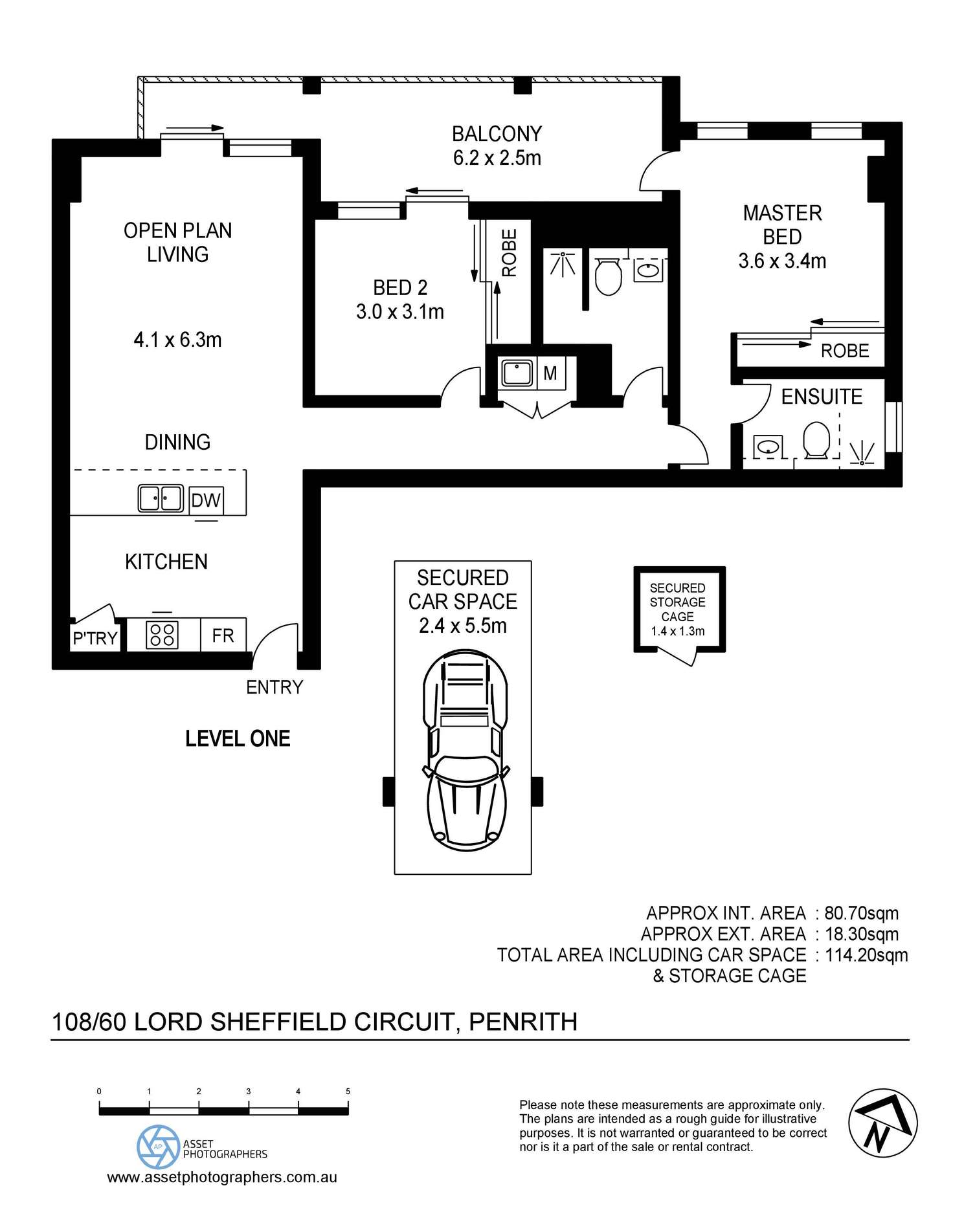 Floorplan of Homely apartment listing, 108/60 Lord Sheffield Circuit, Penrith NSW 2750