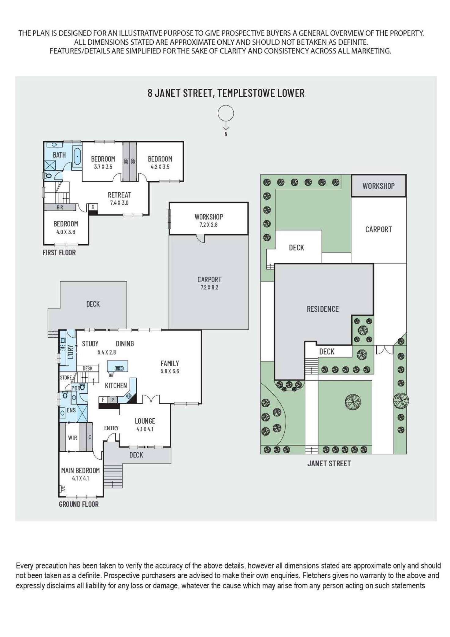 Floorplan of Homely house listing, 8 Janet Street, Templestowe Lower VIC 3107