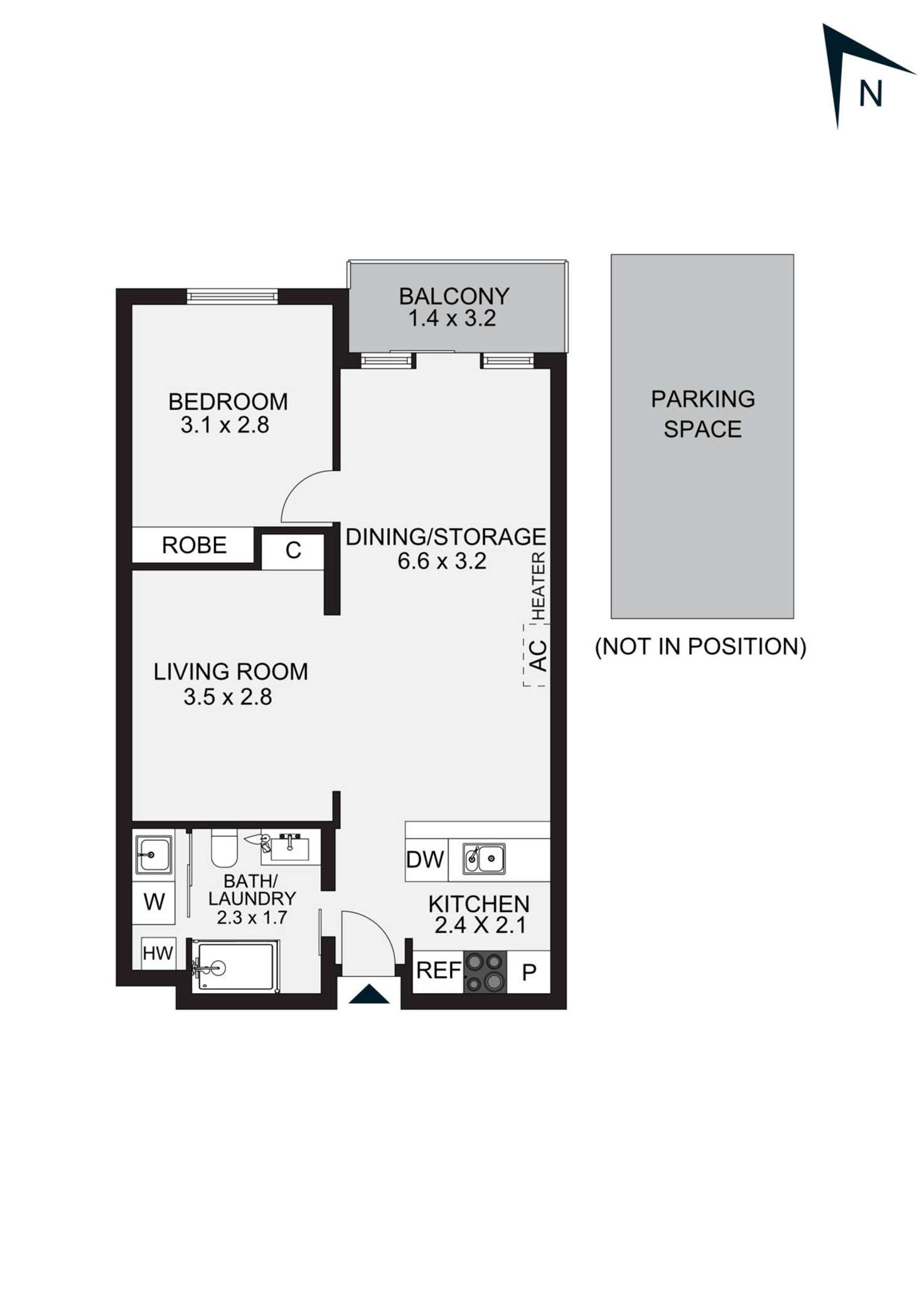 Floorplan of Homely apartment listing, B509/55 Bay Street, Port Melbourne VIC 3207