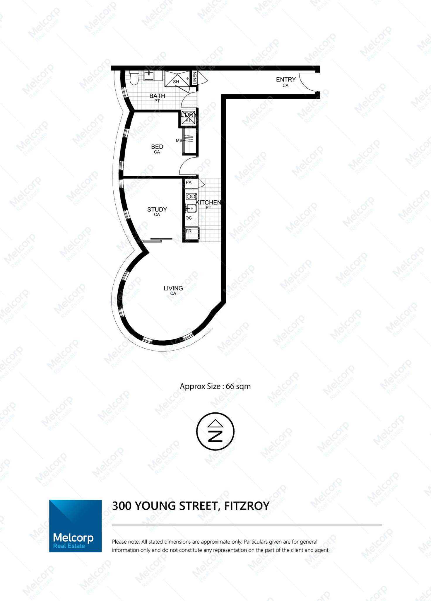 Floorplan of Homely apartment listing, 202/300 Young Street, Fitzroy VIC 3065