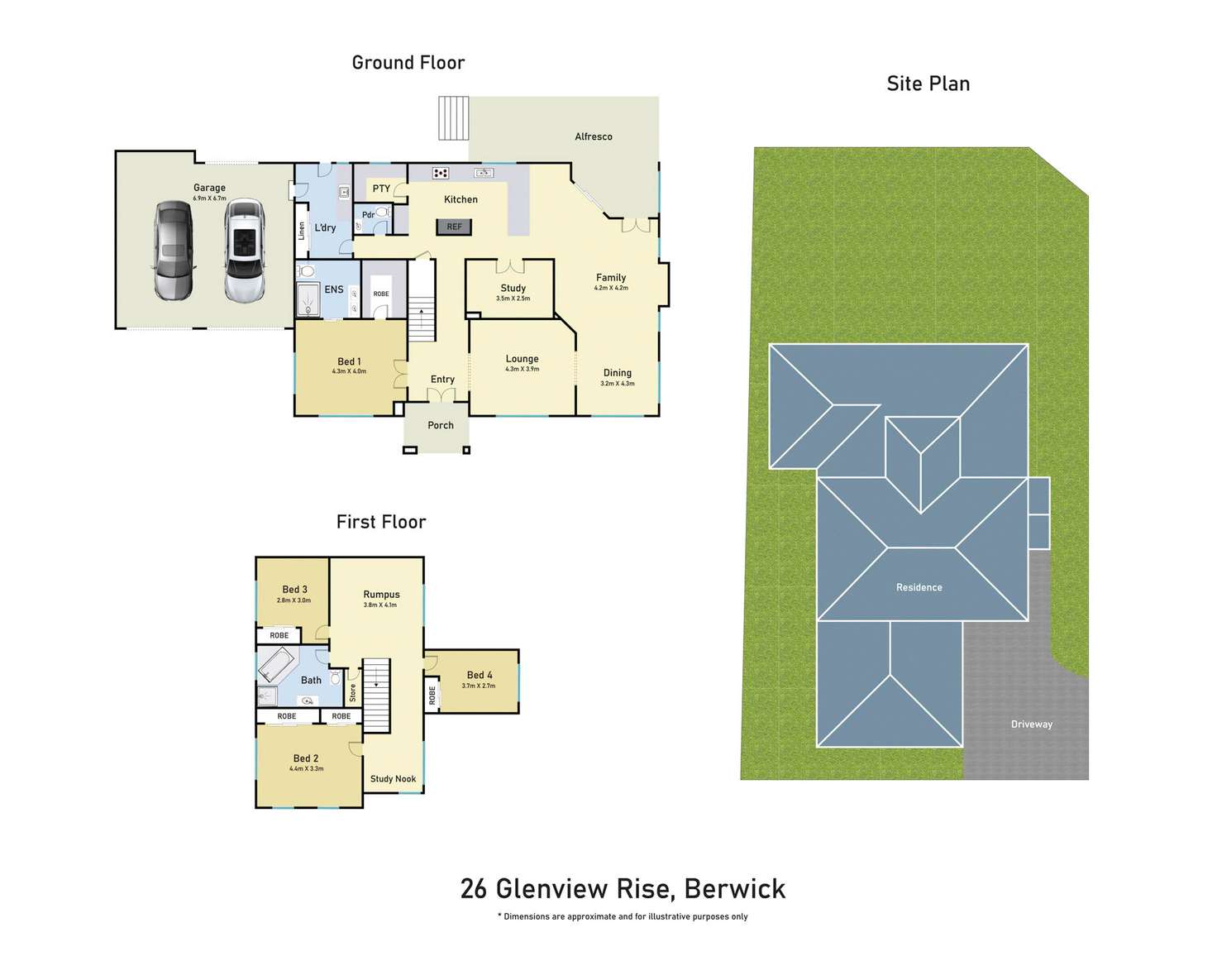 Floorplan of Homely house listing, 26 Glenview Rise, Berwick VIC 3806