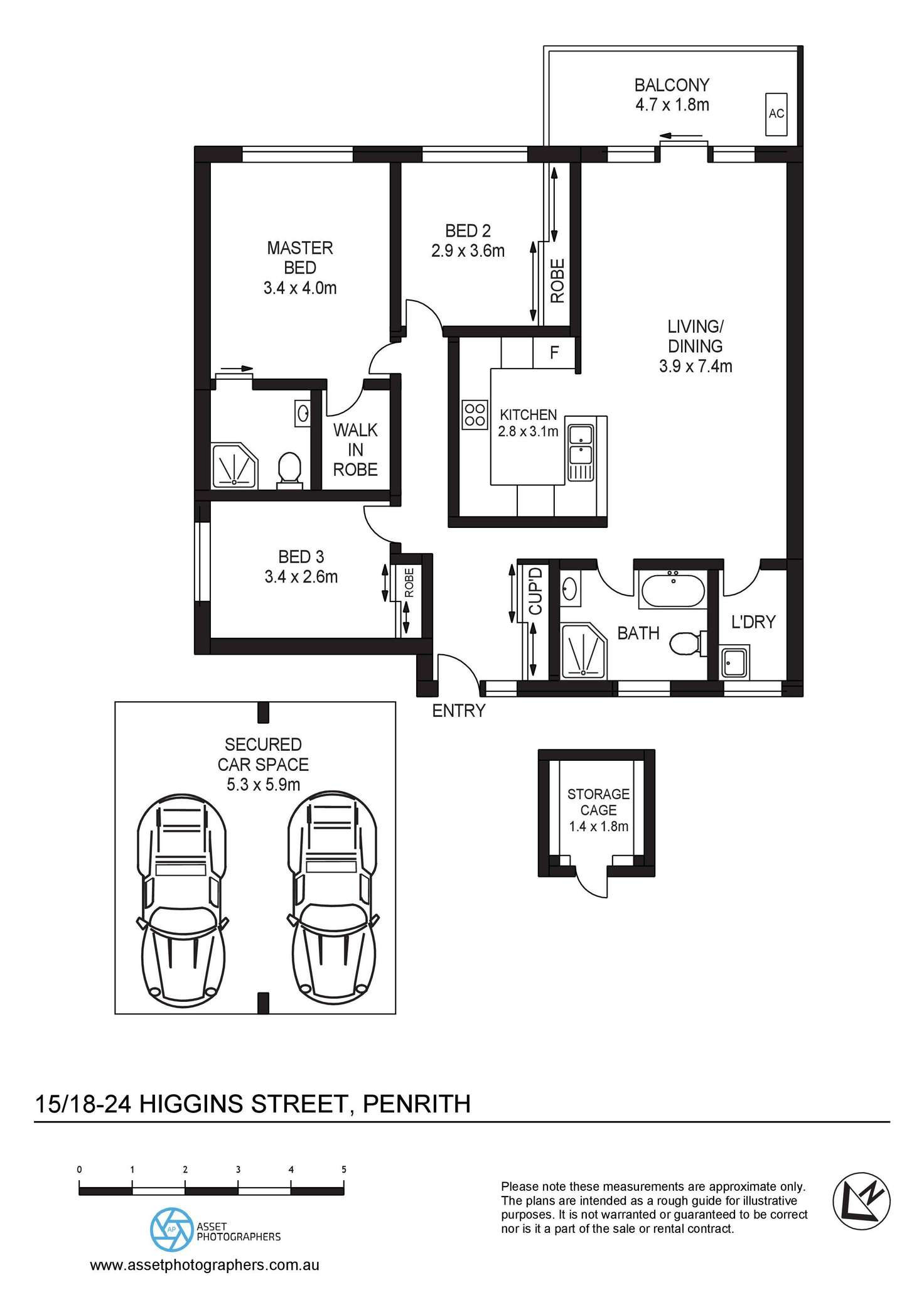 Floorplan of Homely apartment listing, 15/18-24 Higgins Street, Penrith NSW 2750