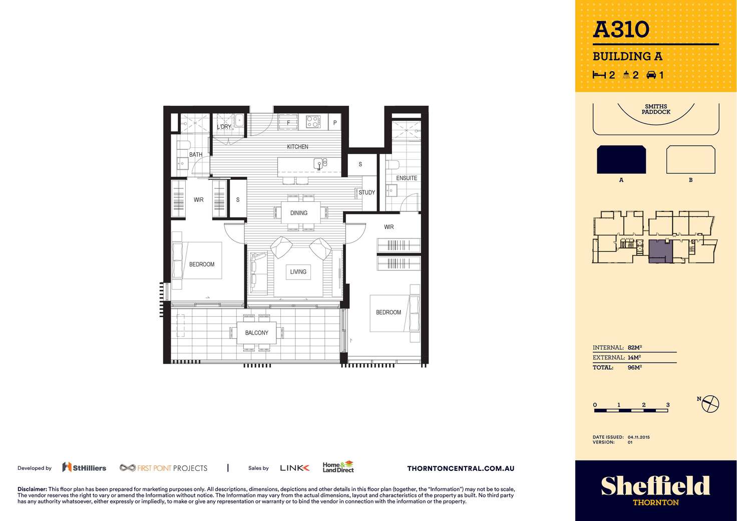 Floorplan of Homely apartment listing, 310/8 Aviators Way, Penrith NSW 2750