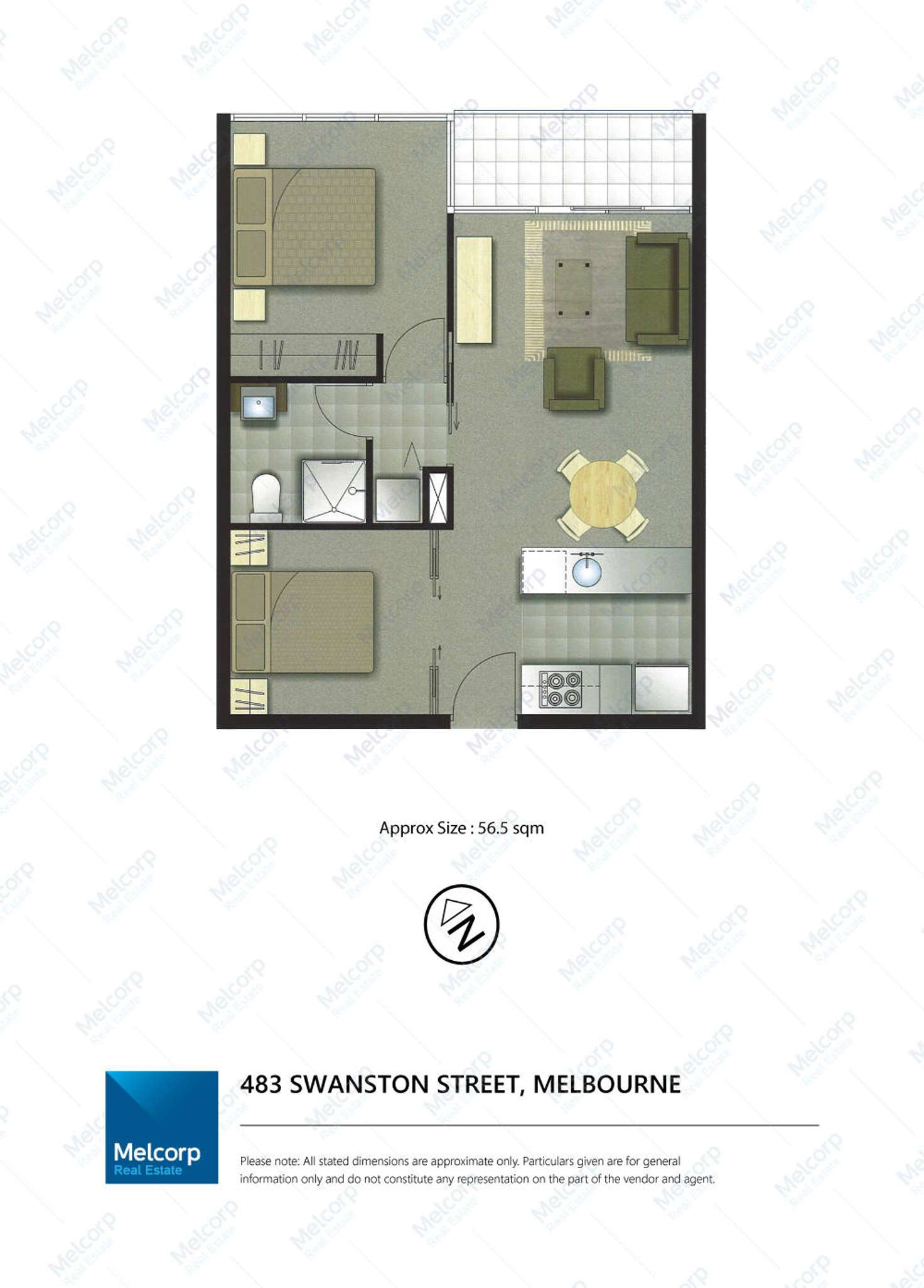 Floorplan of Homely apartment listing, 1904/483 Swanston Street, Melbourne VIC 3000