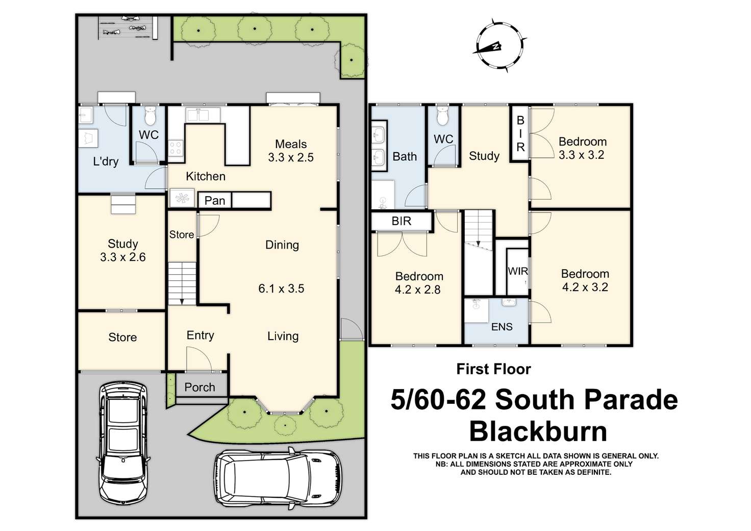 Floorplan of Homely townhouse listing, 5/60-62 South Parade, Blackburn VIC 3130