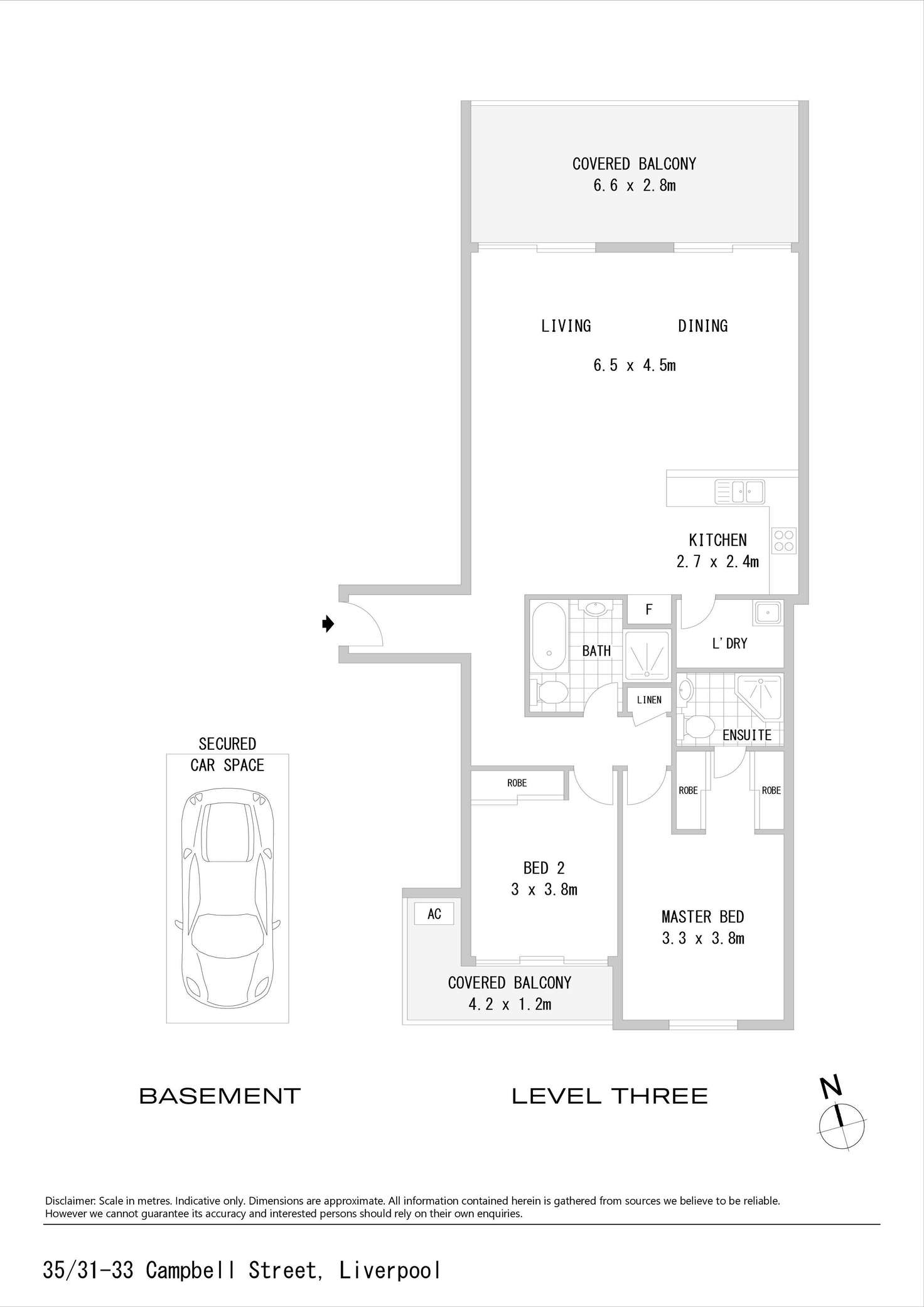 Floorplan of Homely apartment listing, 35/29-33 Campbell Street, Liverpool NSW 2170
