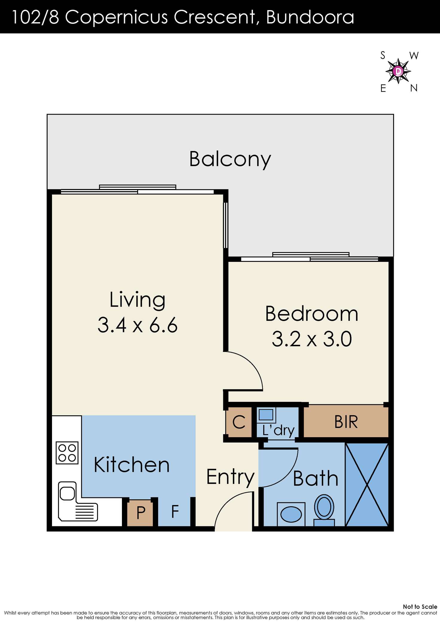 Floorplan of Homely apartment listing, 102/8 Copernicus Crescent, Bundoora VIC 3083