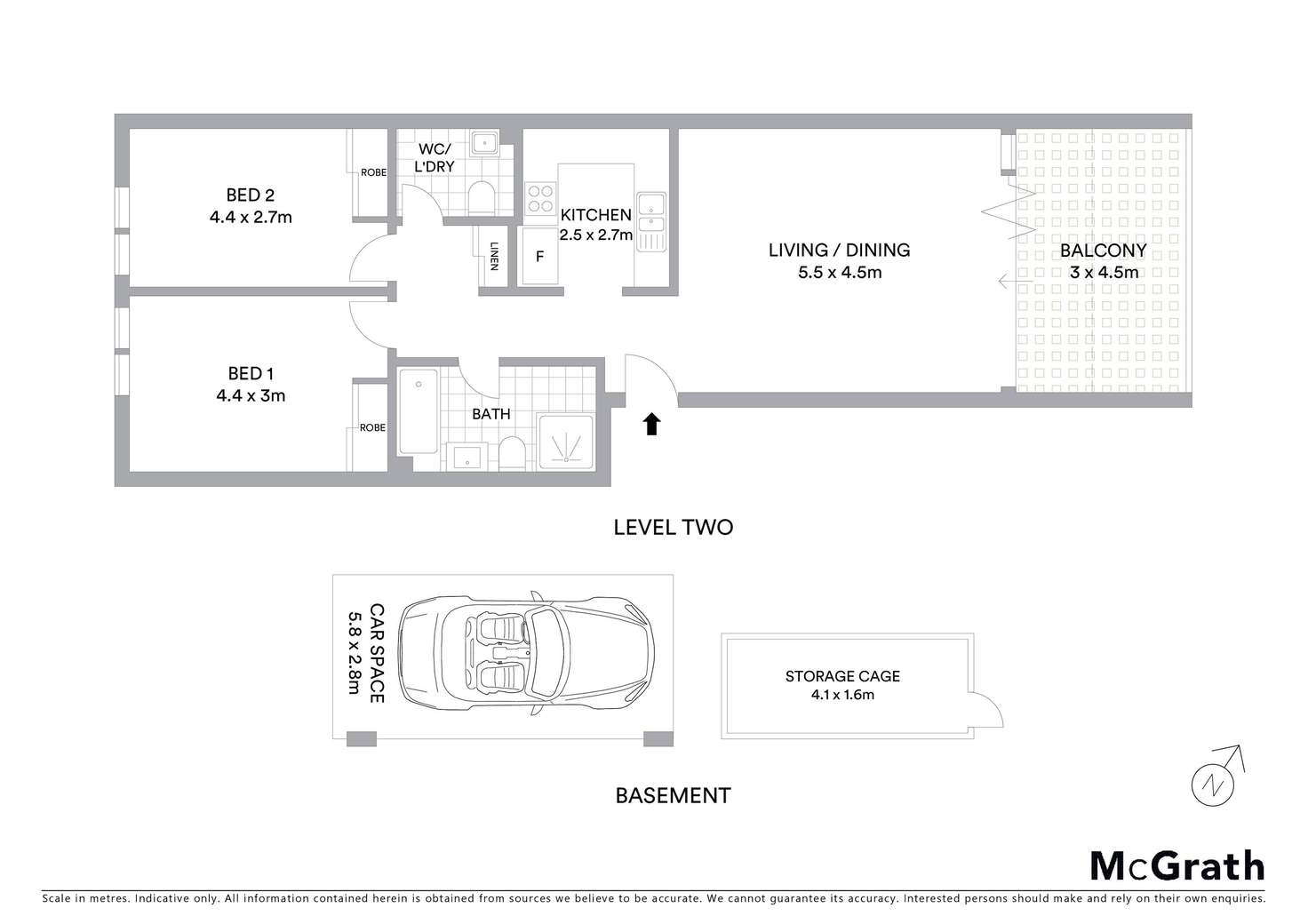 Floorplan of Homely unit listing, 6/125-131 Harrow Road, Kogarah NSW 2217