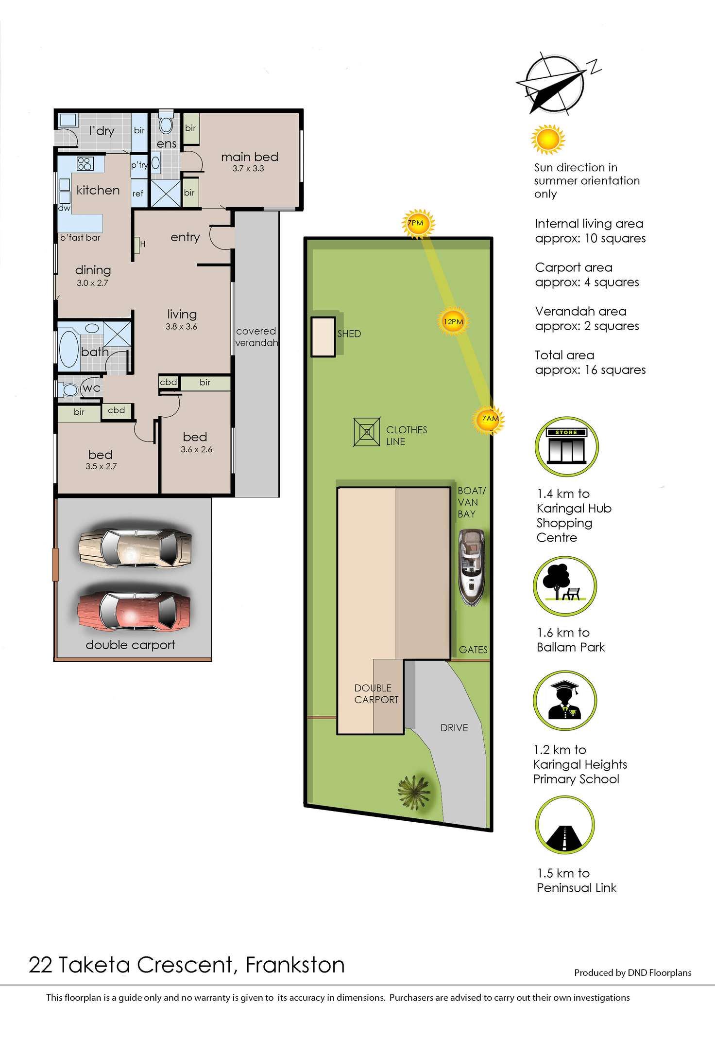 Floorplan of Homely house listing, 22 Taketa Crescent, Frankston VIC 3199