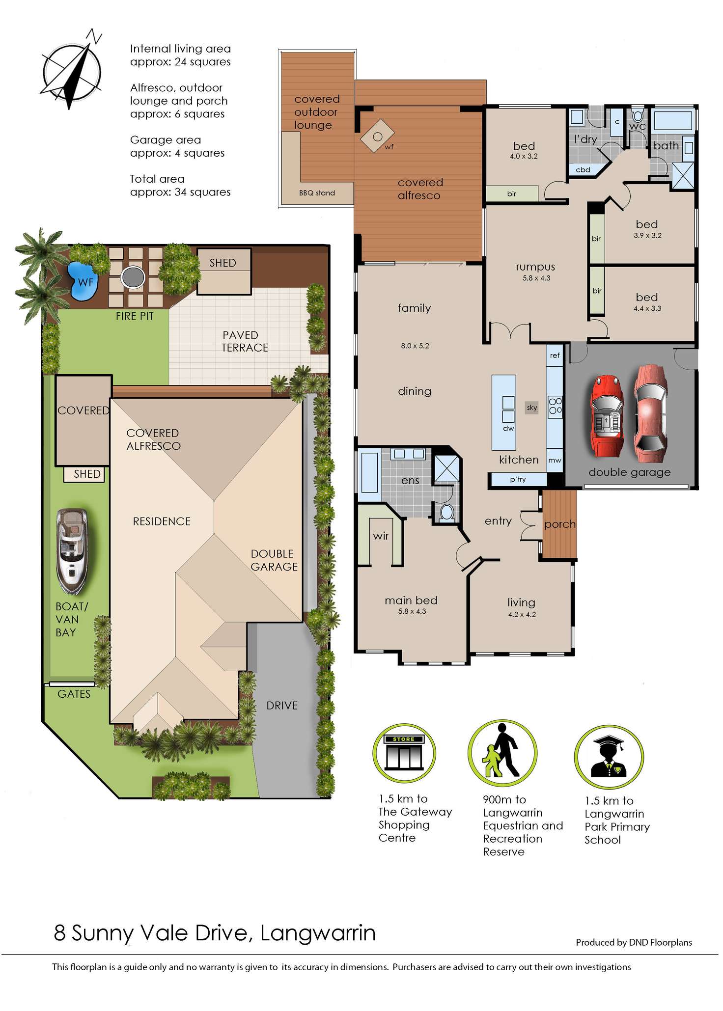 Floorplan of Homely house listing, 8 Sunny Vale Drive, Langwarrin VIC 3910