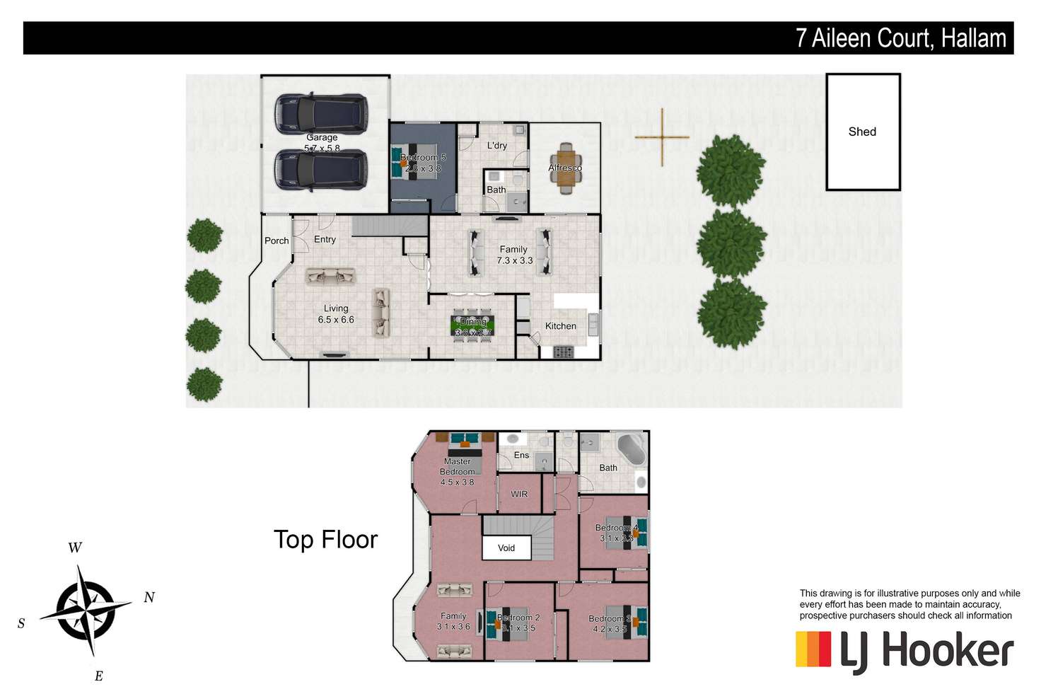 Floorplan of Homely house listing, 7 Aileen Court, Hallam VIC 3803