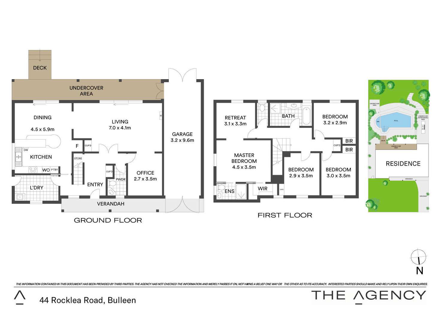 Floorplan of Homely house listing, 44 Rocklea Road, Bulleen VIC 3105