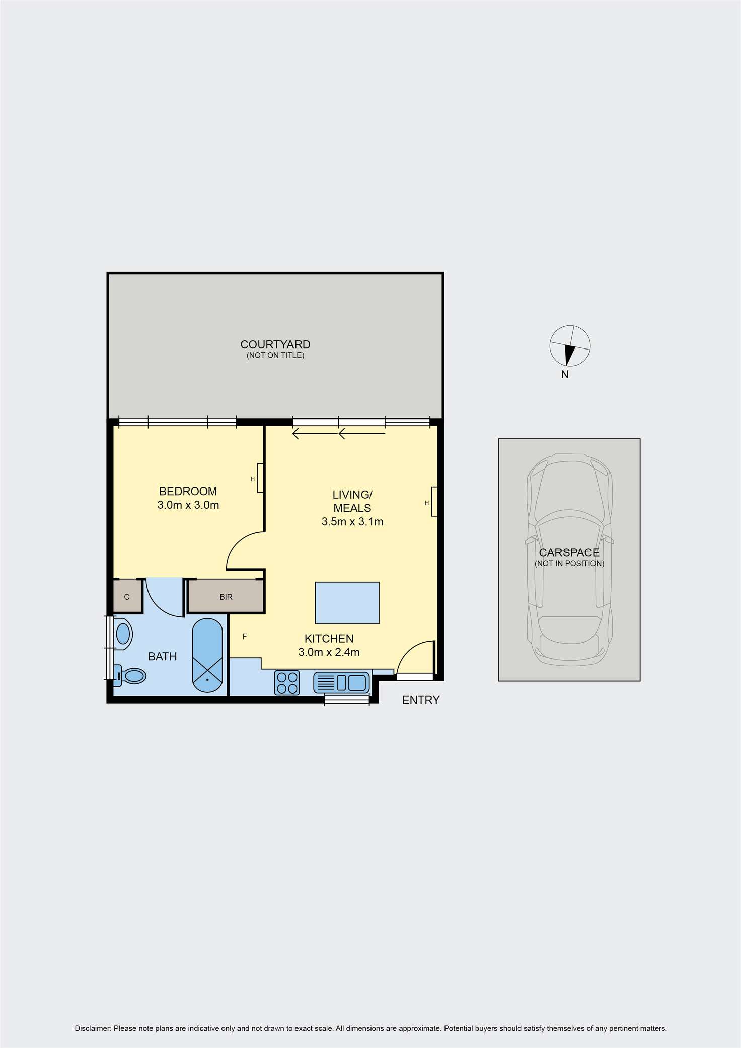 Floorplan of Homely apartment listing, 1/201 Blyth Street, Brunswick East VIC 3057