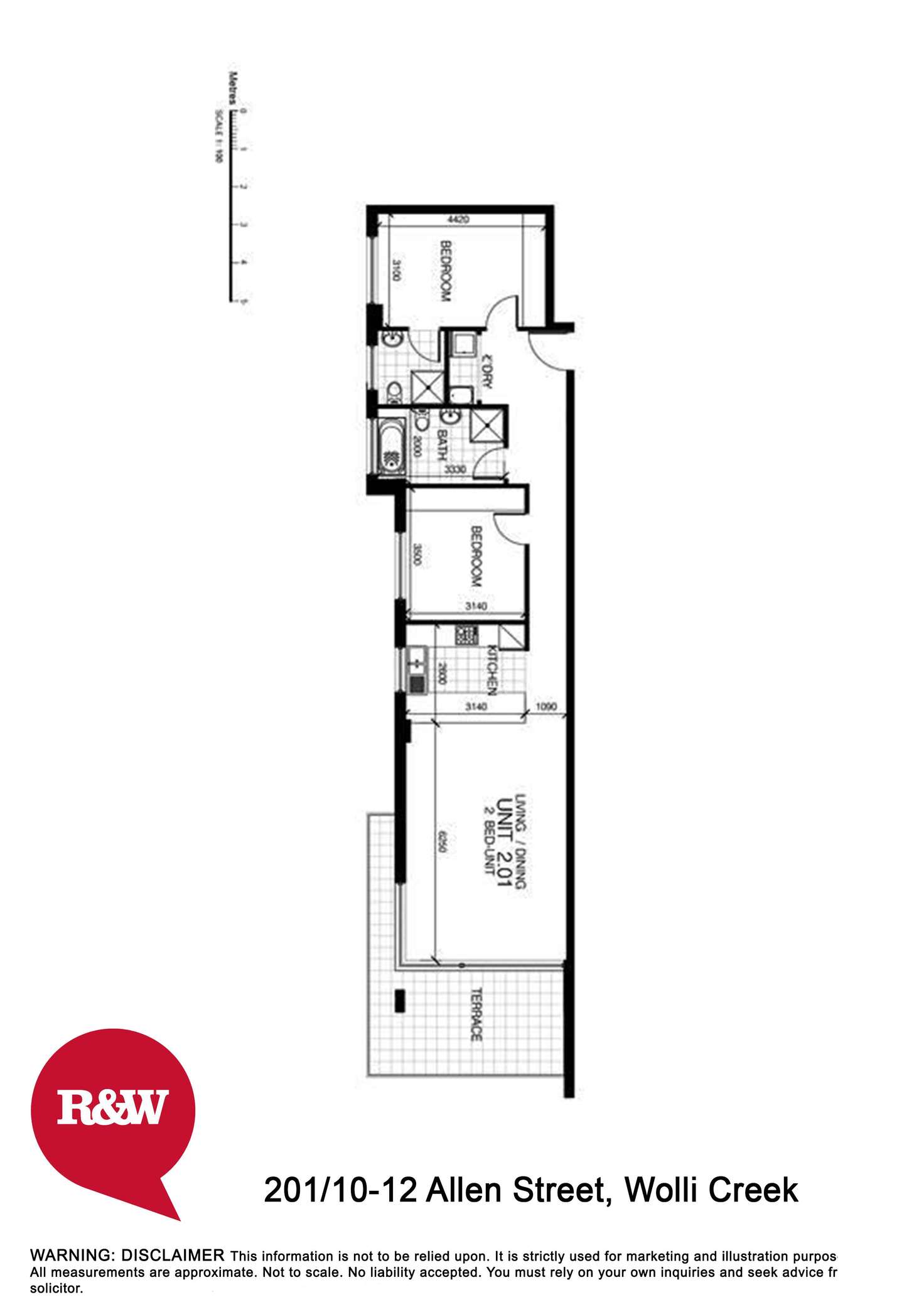 Floorplan of Homely apartment listing, 201/10 Allen Street, Wolli Creek NSW 2205