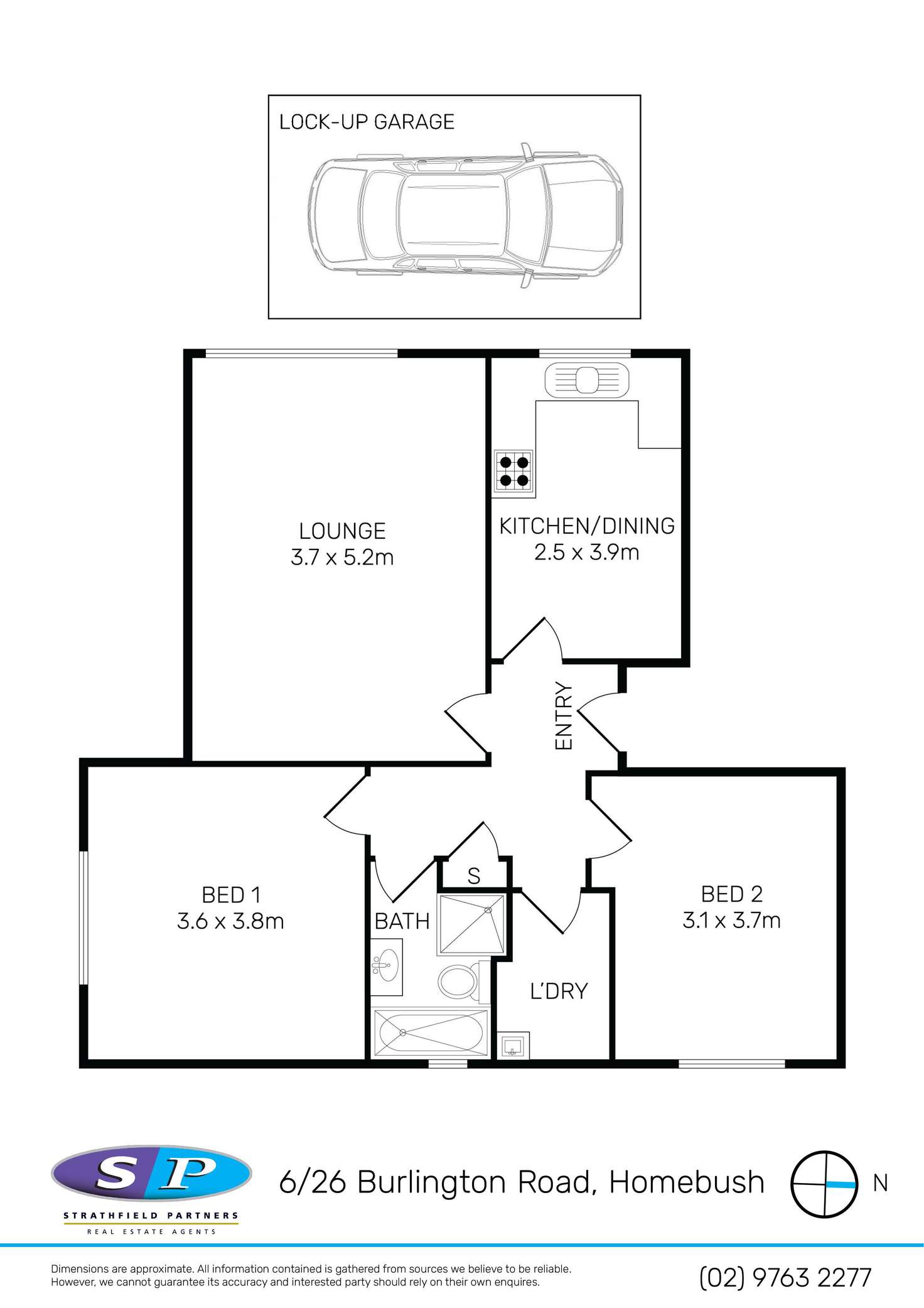 Floorplan of Homely apartment listing, 6/26 Burlington Road, Homebush NSW 2140