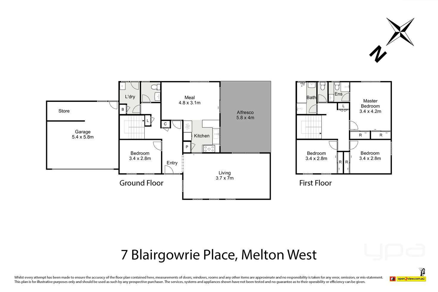 Floorplan of Homely house listing, 7 Blairgowrie Place, Melton West VIC 3337