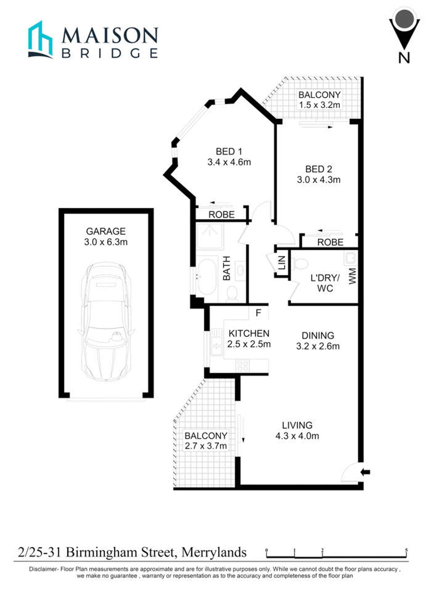 Floorplan of Homely unit listing, 2/25-31 Birmingham Street, Merrylands NSW 2160